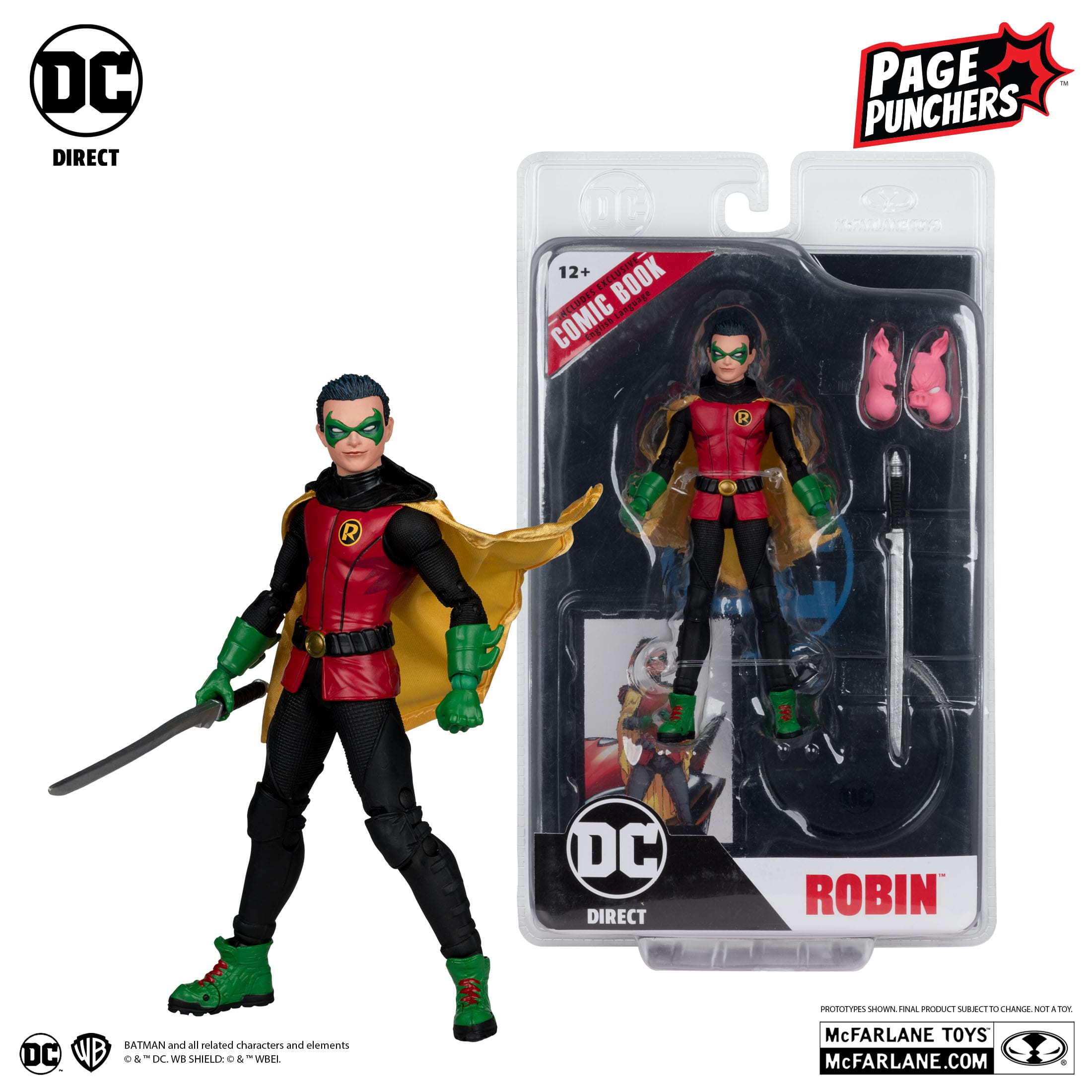 DC Page Punchers: Robin (Damian Wayne) (Batman: Reborn) - Actionfigur & Comic - 7 inch [Chase]-Actionfiguren-McFarlane Toys-Mighty Underground