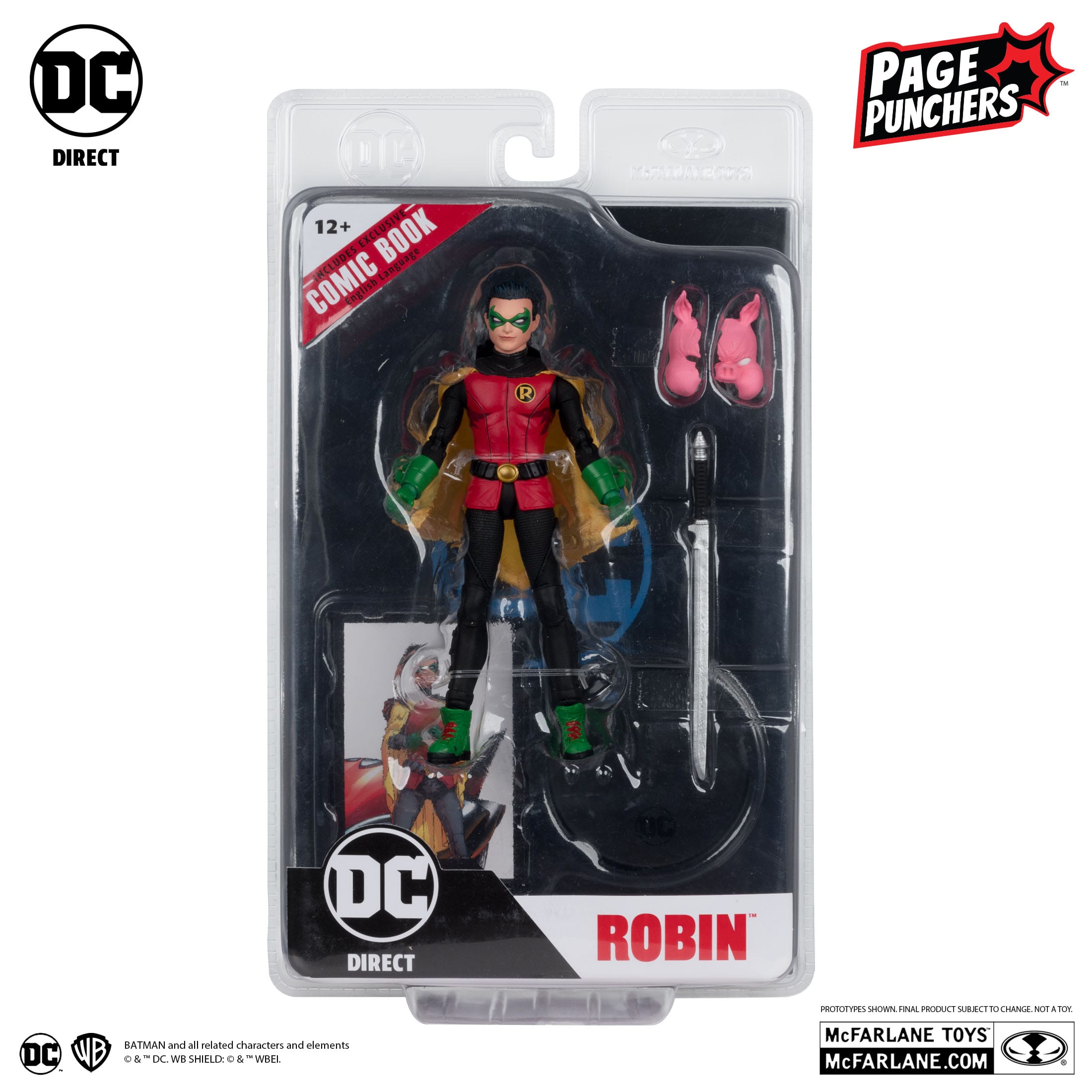 DC Page Punchers: Robin (Damian Wayne) (Batman: Reborn) - Actionfigur & Comic - 7 inch [Chase]-Actionfiguren-McFarlane Toys-Mighty Underground