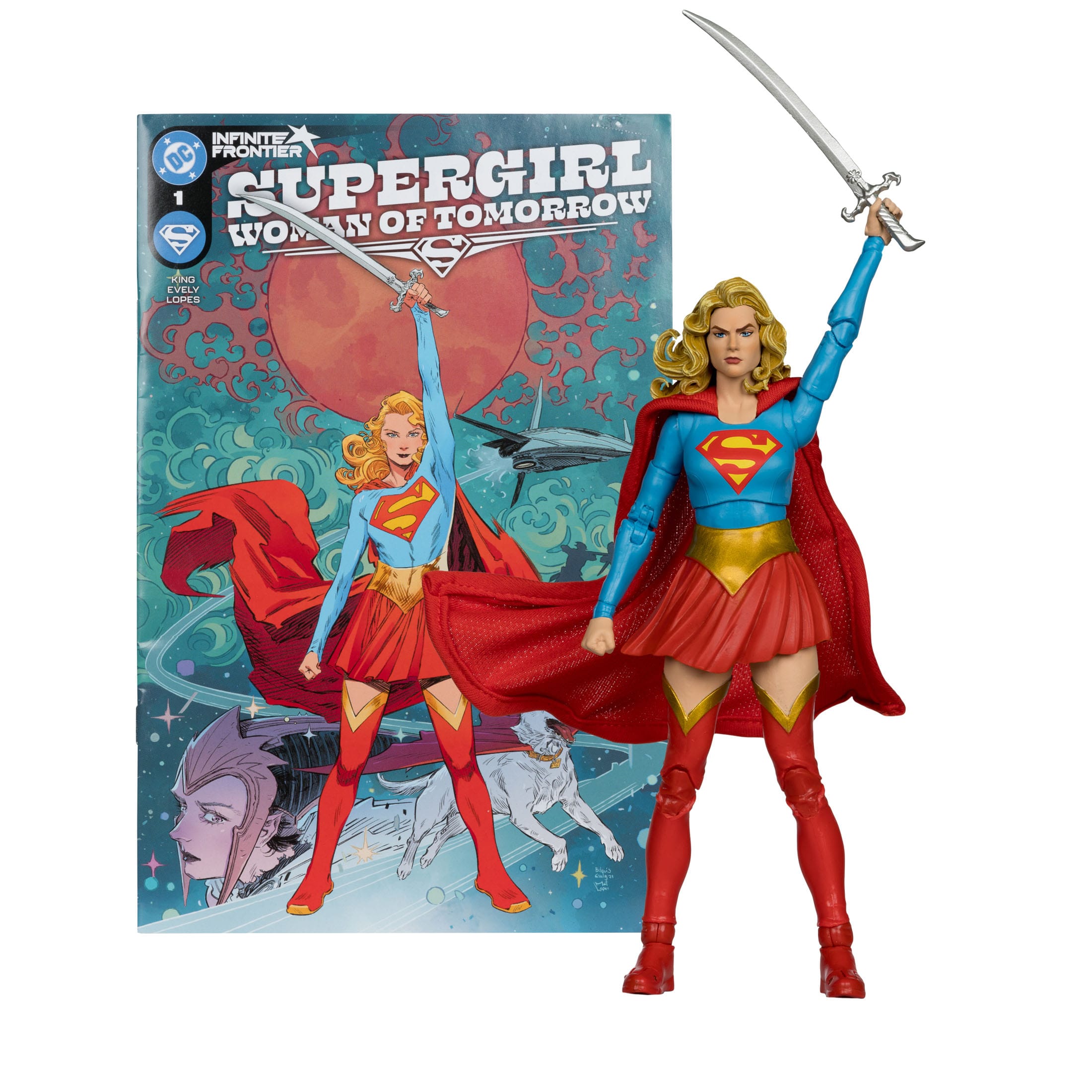 DC Page Punchers: Superman, Supergirl, Starman, Damage (Wave 8) Actionfigur & Comic - 7 inch - 4er-Set-Actionfiguren-McFarlane Toys-Mighty Underground