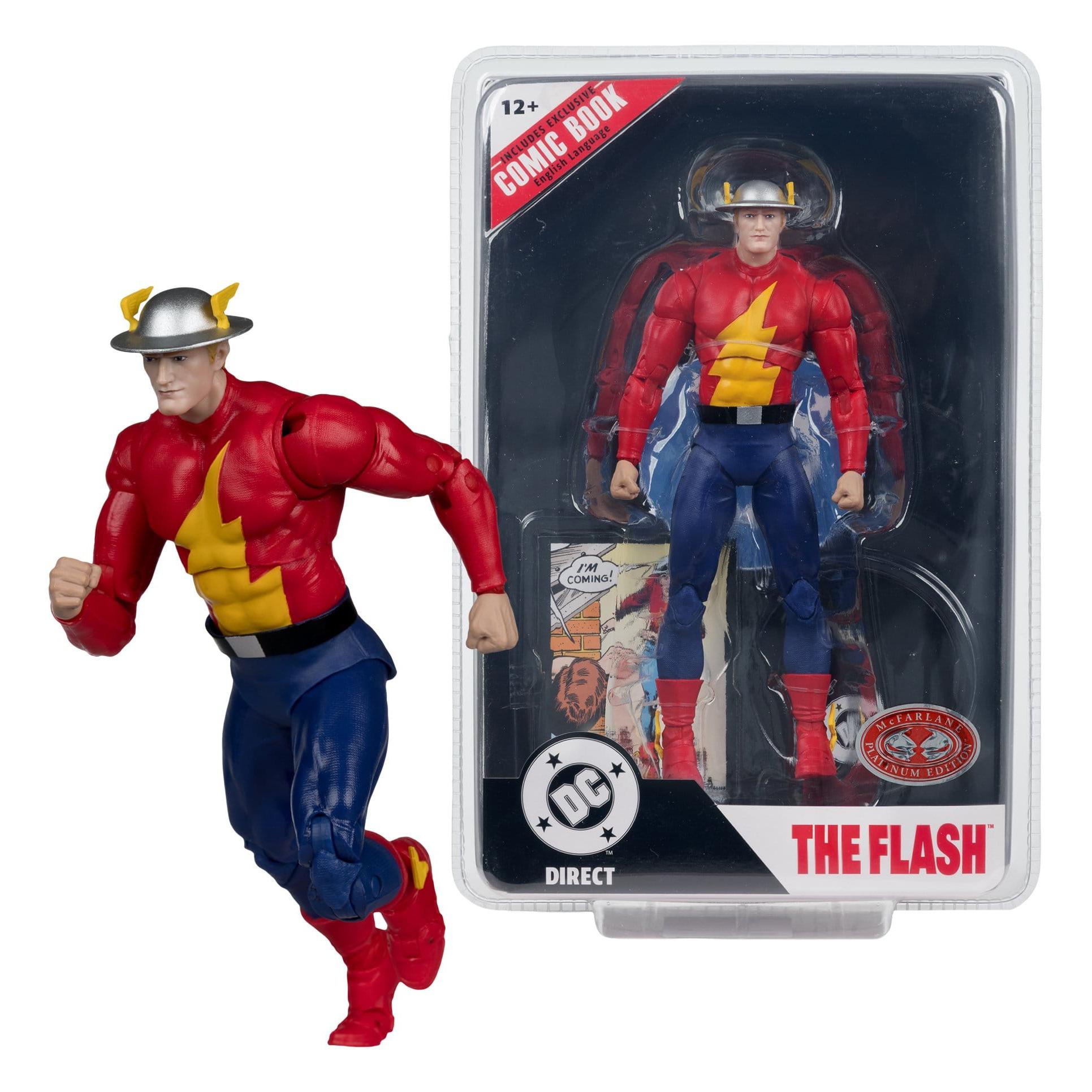 DC Page Punchers: The Flash Jay Garrick (The Flash #123) (Red Platinum Edition) Actionfigur & Comic - 7 inch-Actionfiguren-McFarlane Toys-Mighty Underground