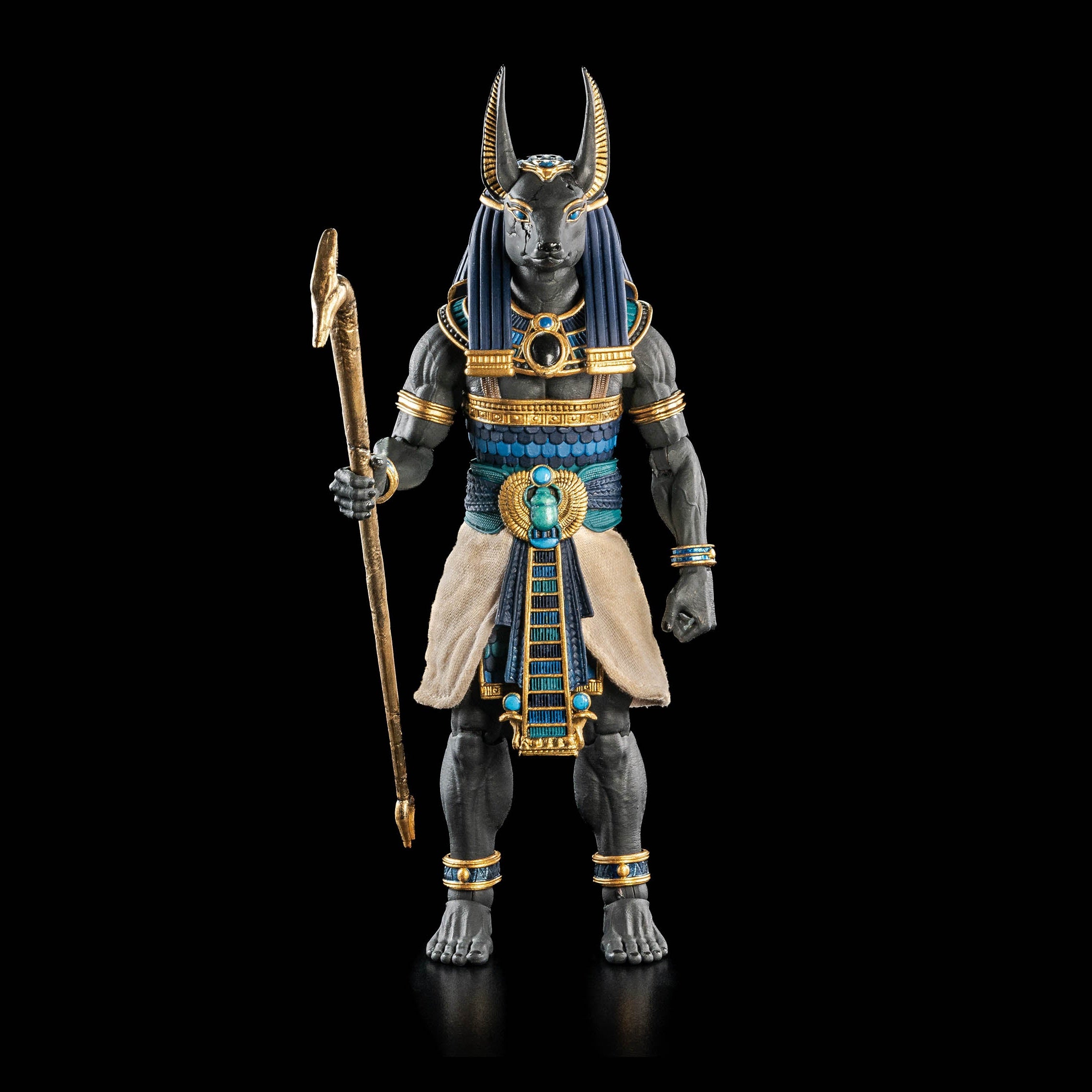 Figura Obscura: Anubis (Black and Blue, Exclusive)-Actionfiguren-Four Horsemen Toy Design-Mighty Underground