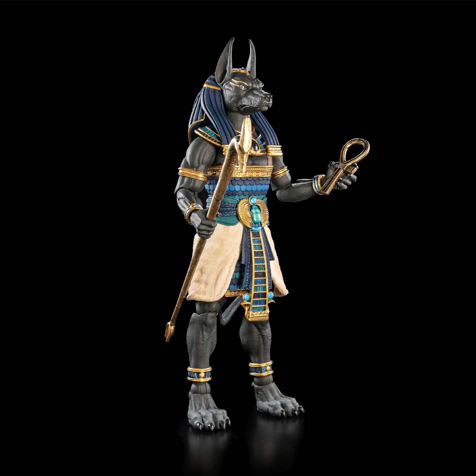 Figura Obscura: Anubis (Black and Blue, Exclusive)-Actionfiguren-Four Horsemen Toy Design-Mighty Underground