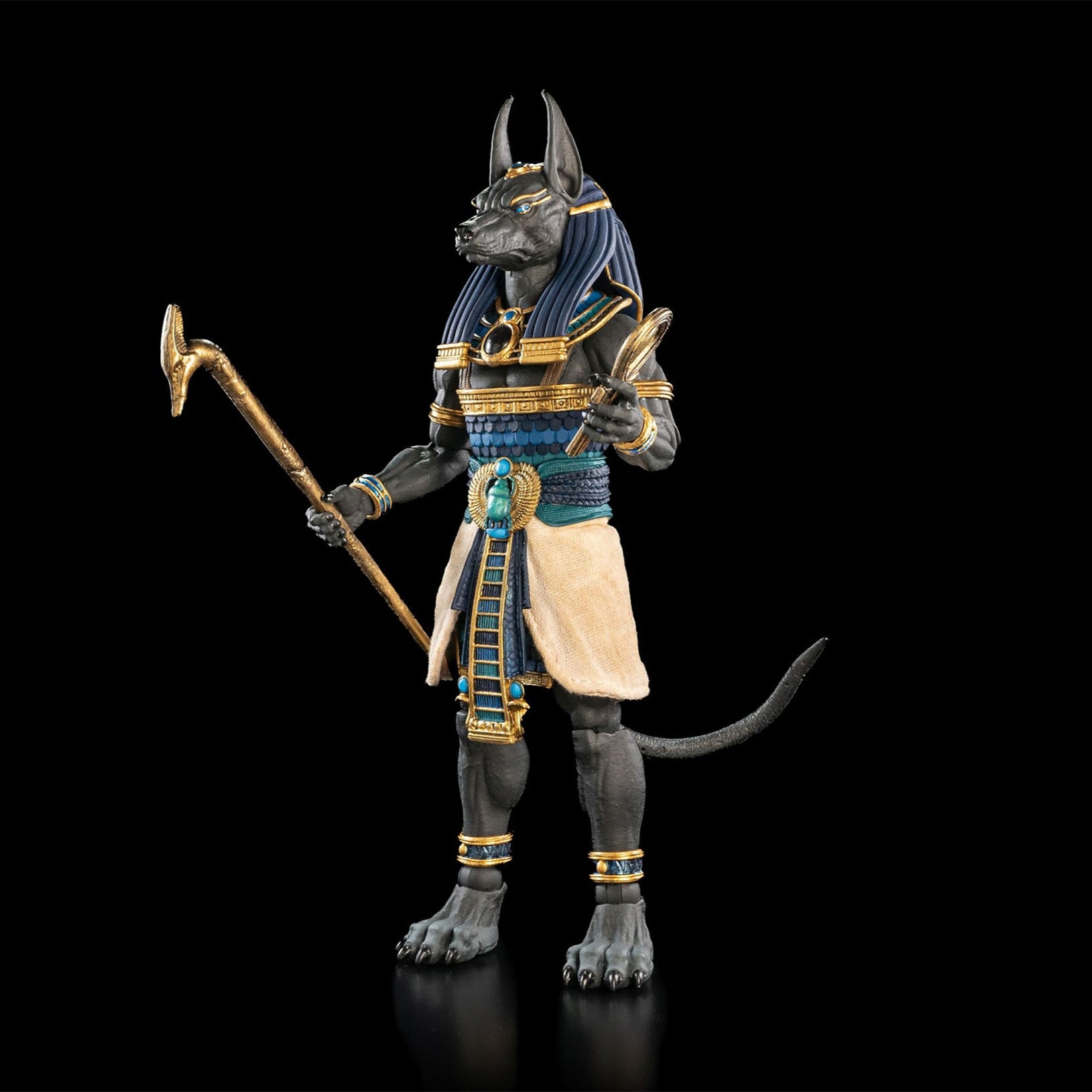 Figura Obscura: Anubis (Black and Blue, Exclusive)-Actionfiguren-Four Horsemen Toy Design-Mighty Underground