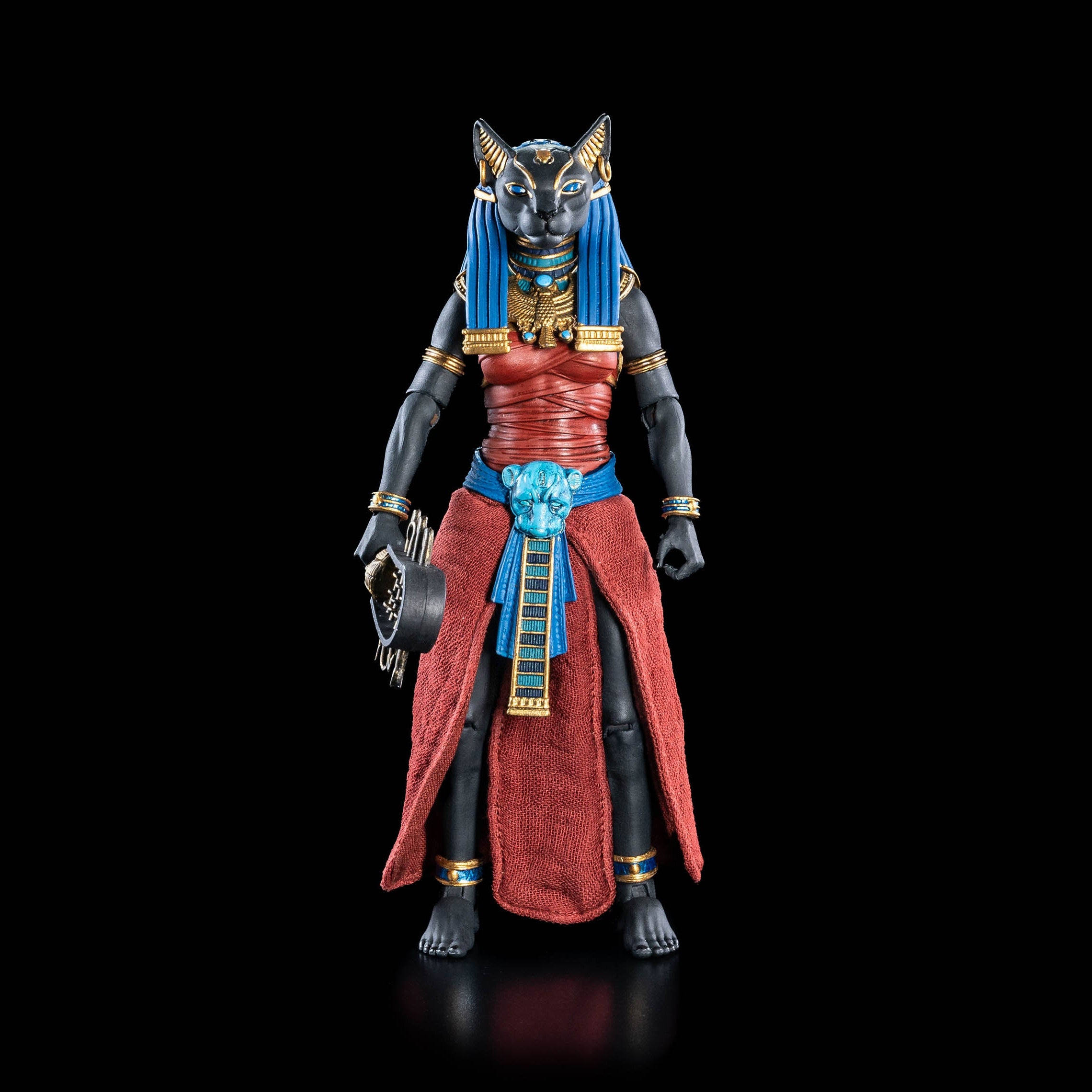 Figura Obscura: Bastet (Black and Red, Exclusive)-Actionfiguren-Four Horsemen Toy Design-Mighty Underground