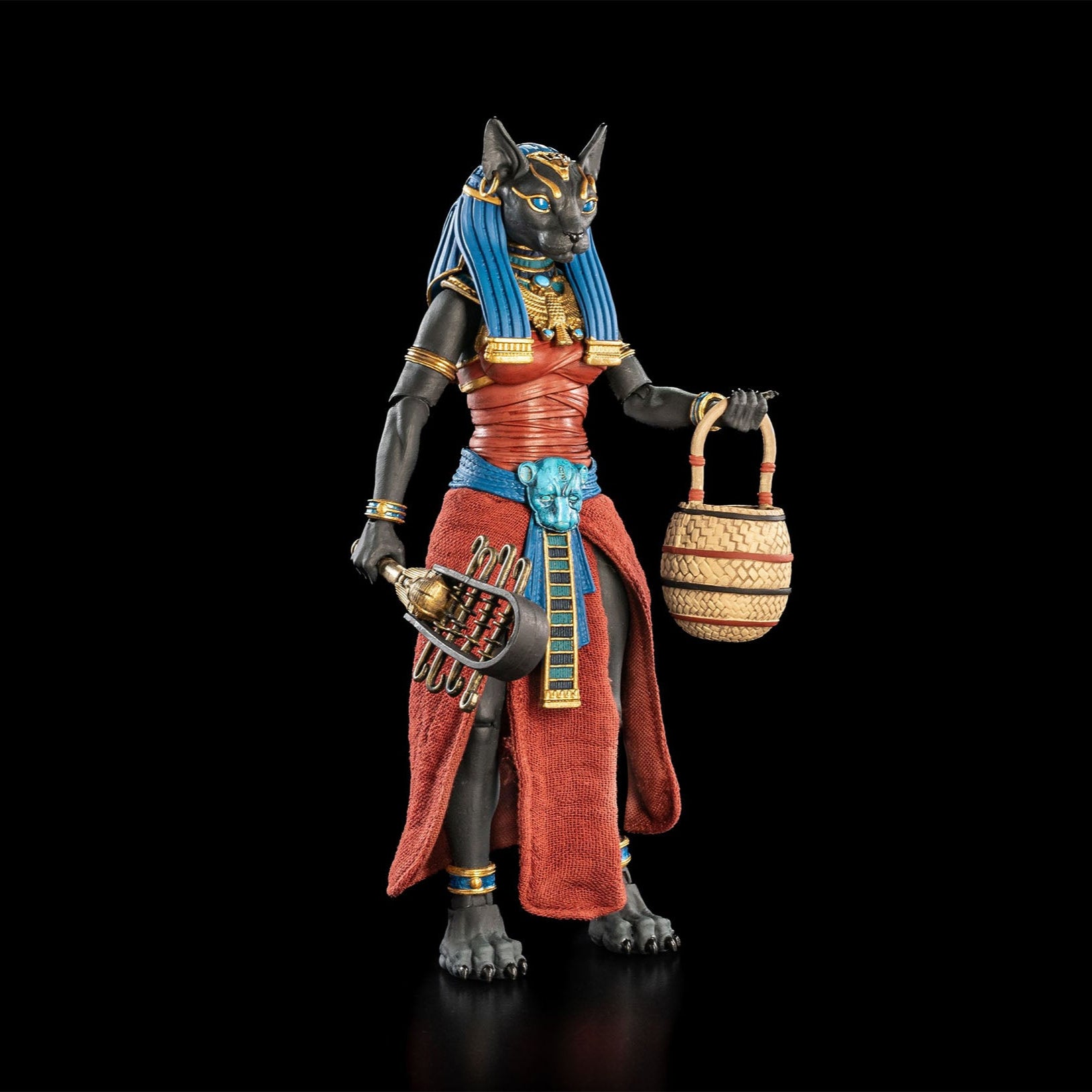 Figura Obscura: Bastet (Black and Red, Exclusive)-Actionfiguren-Four Horsemen Toy Design-Mighty Underground