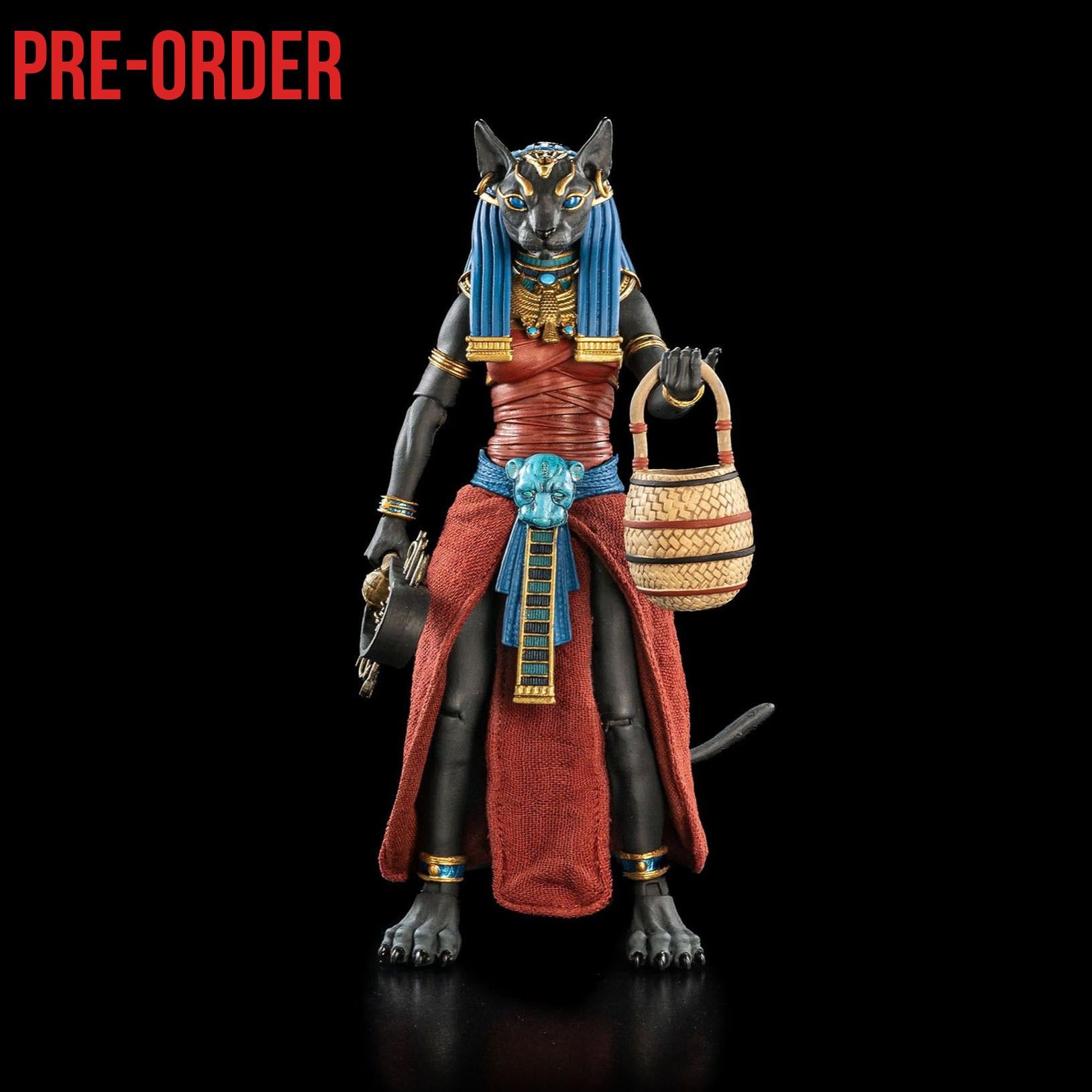 Figura Obscura: Bastet (Black and Red, Exclusive)-Actionfiguren-Four Horsemen Toy Design-Mighty Underground