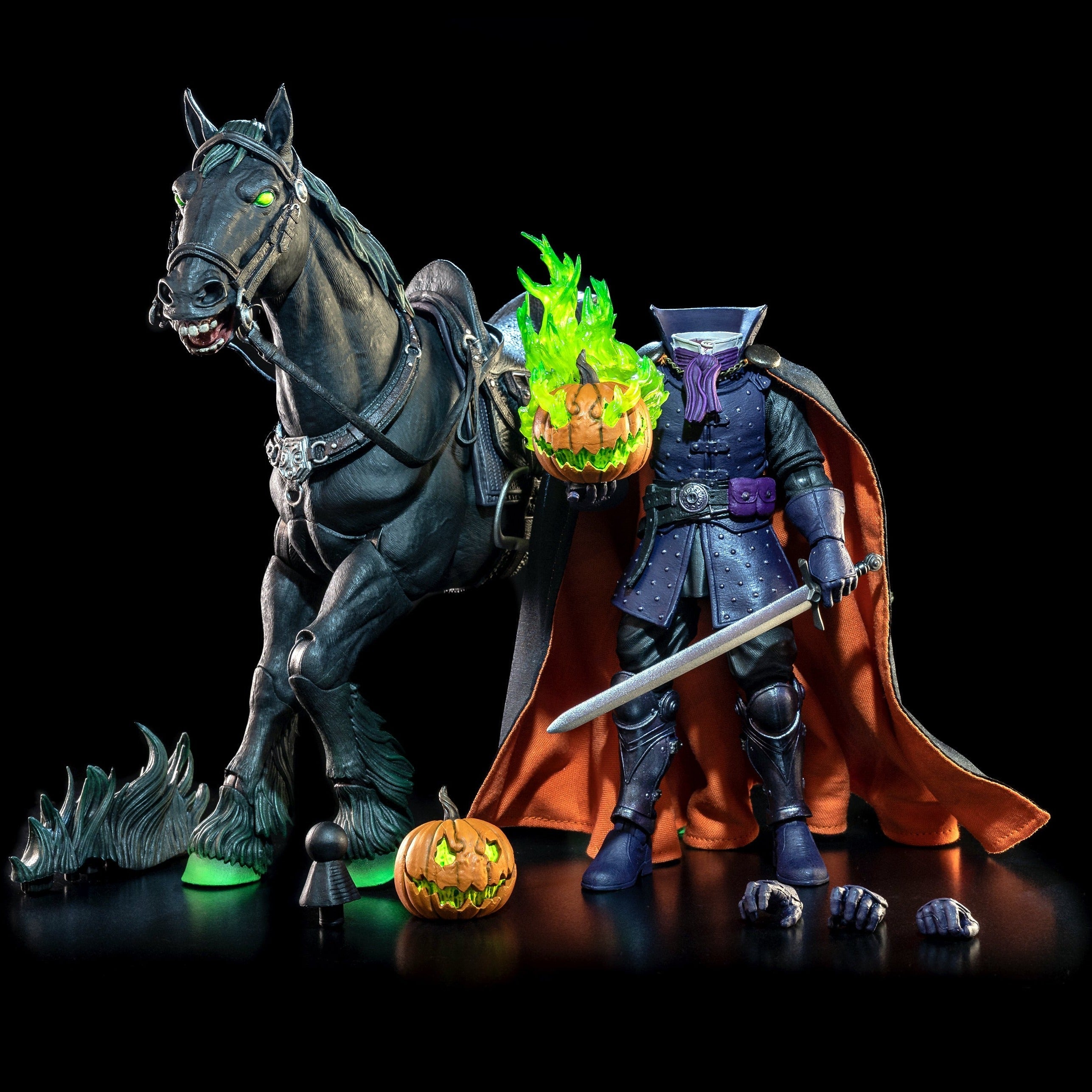 Figura Obscura: Headless Horseman (Spectral Green)-Actionfiguren-Four Horsemen Toy Design-Mighty Underground