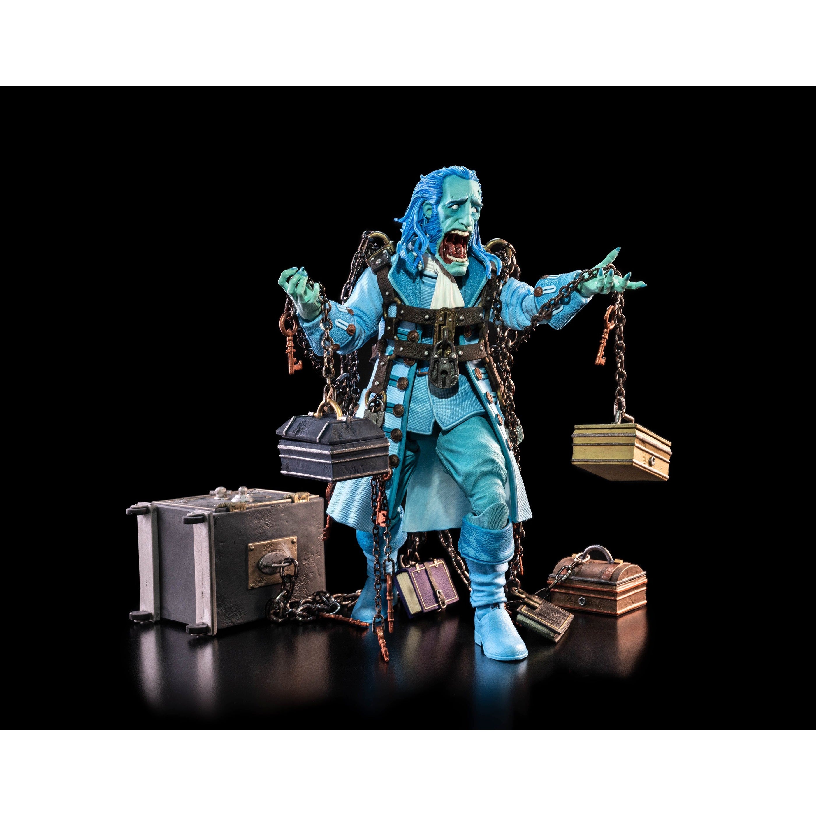 Figura Obscura: The Ghost of Jacob Marley (Haunted Blue, Exclusive)-Actionfiguren-Four Horsemen Toy Design-Mighty Underground