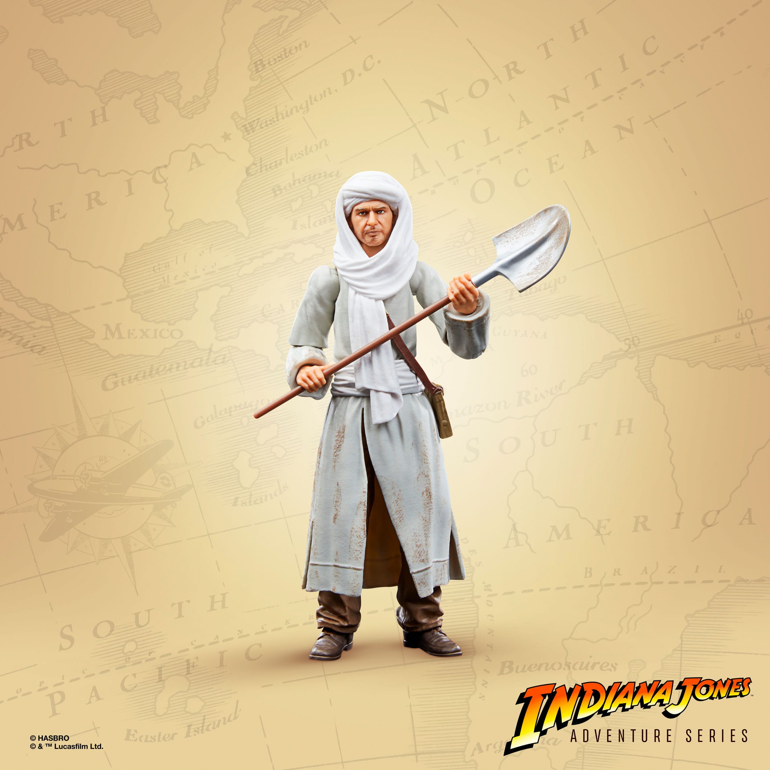 Indiana Jones Adventure Series: Indiana Jones (Map Room, Raiders of the Lost Ark)-Actionfiguren-Hasbro-Mighty Underground