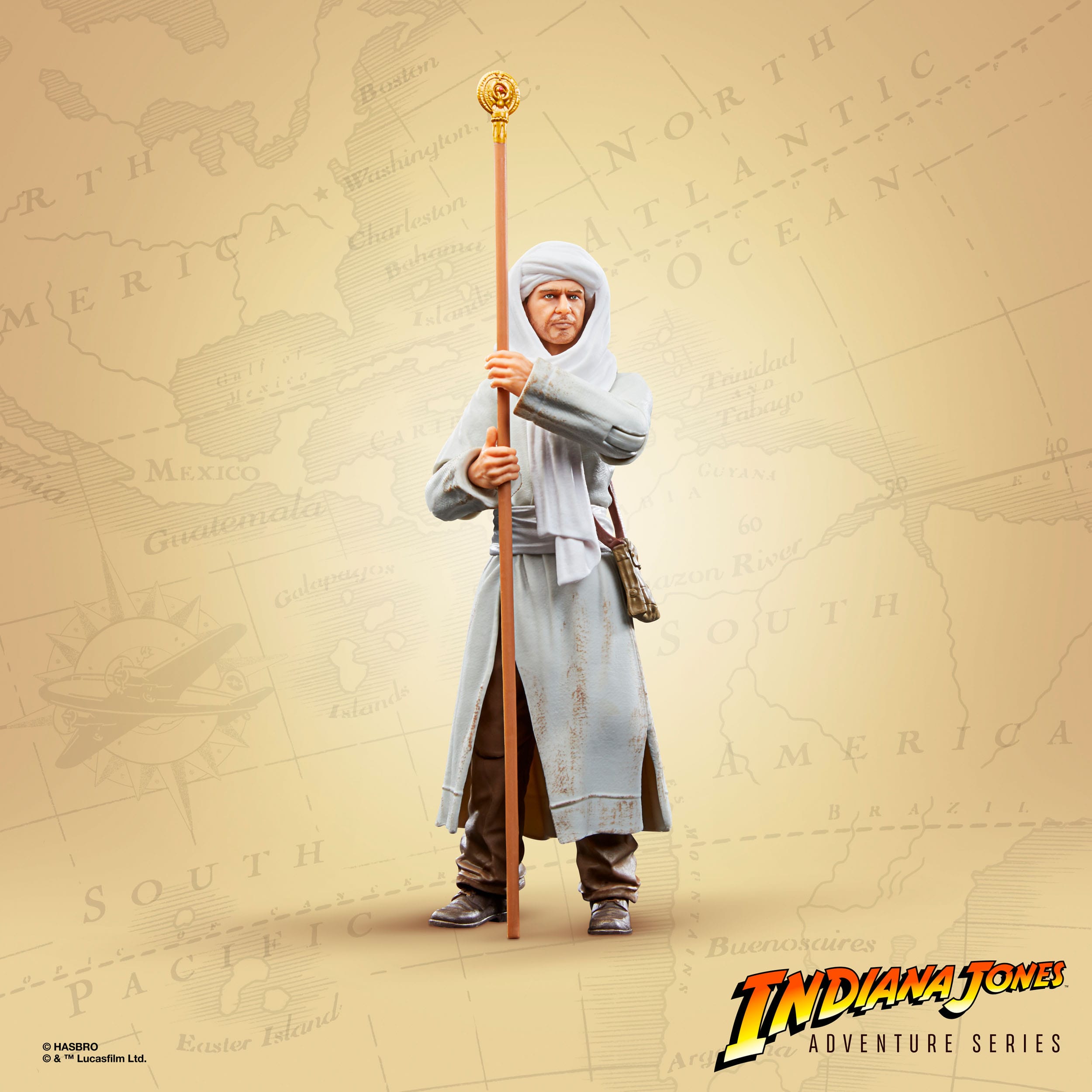 Indiana Jones Adventure Series: Indiana Jones (Map Room, Raiders of the Lost Ark)-Actionfiguren-Hasbro-Mighty Underground