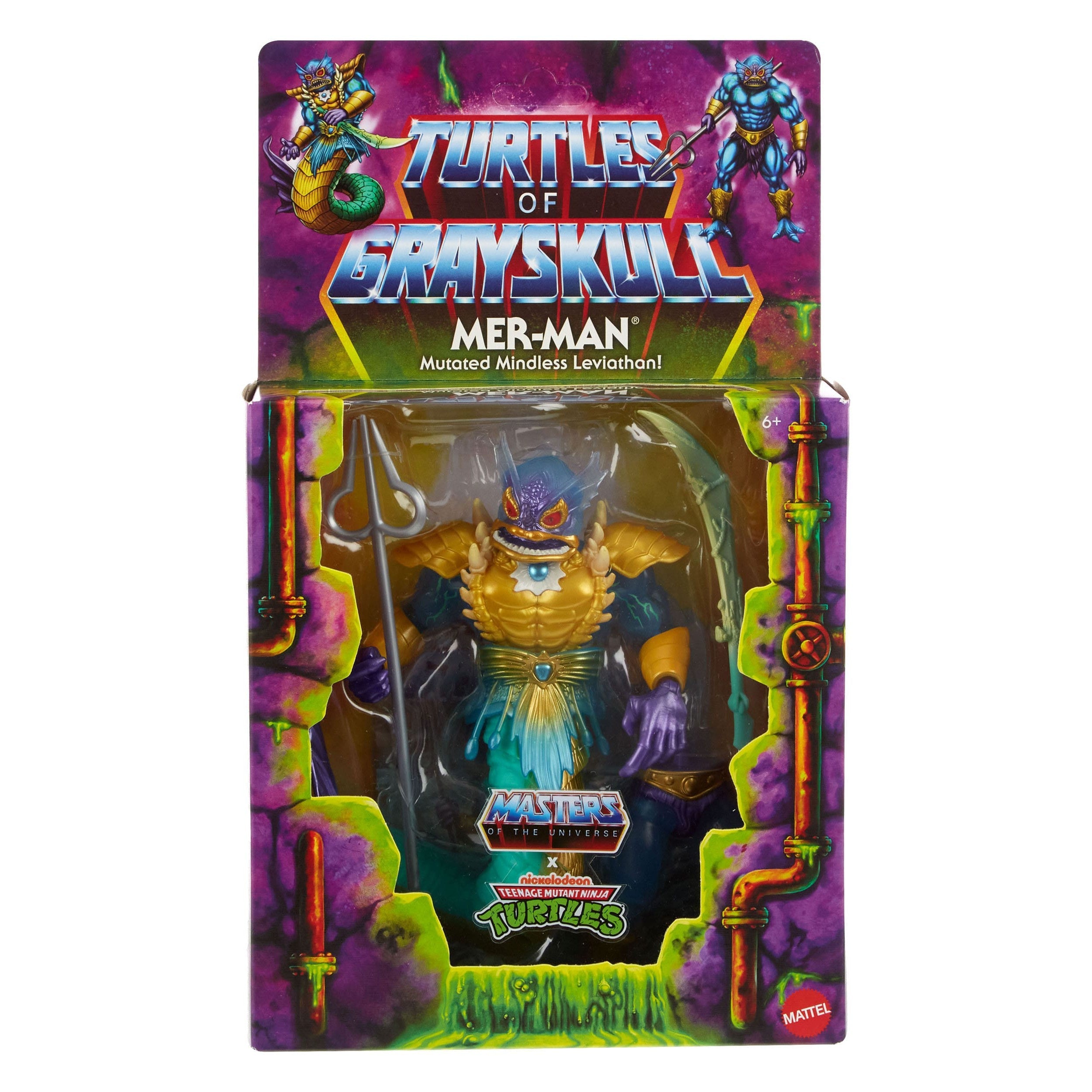 MOTU x TMNT Turtles of Grayskull: Mer-Man-Actionfiguren-Mattel-Mighty Underground