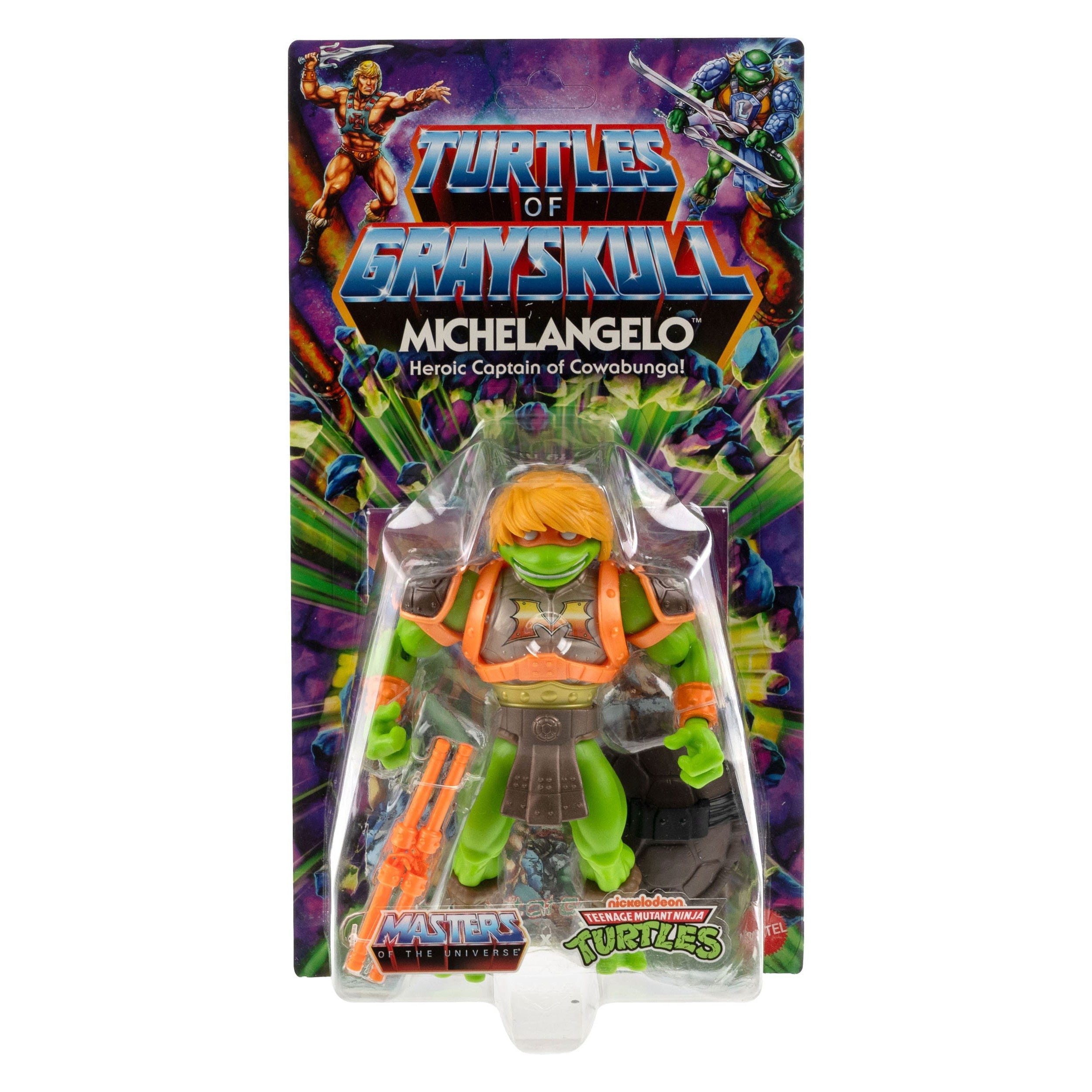 MOTU x TMNT Turtles of Grayskull: Michelangelo-Actionfiguren-Mattel-Mighty Underground