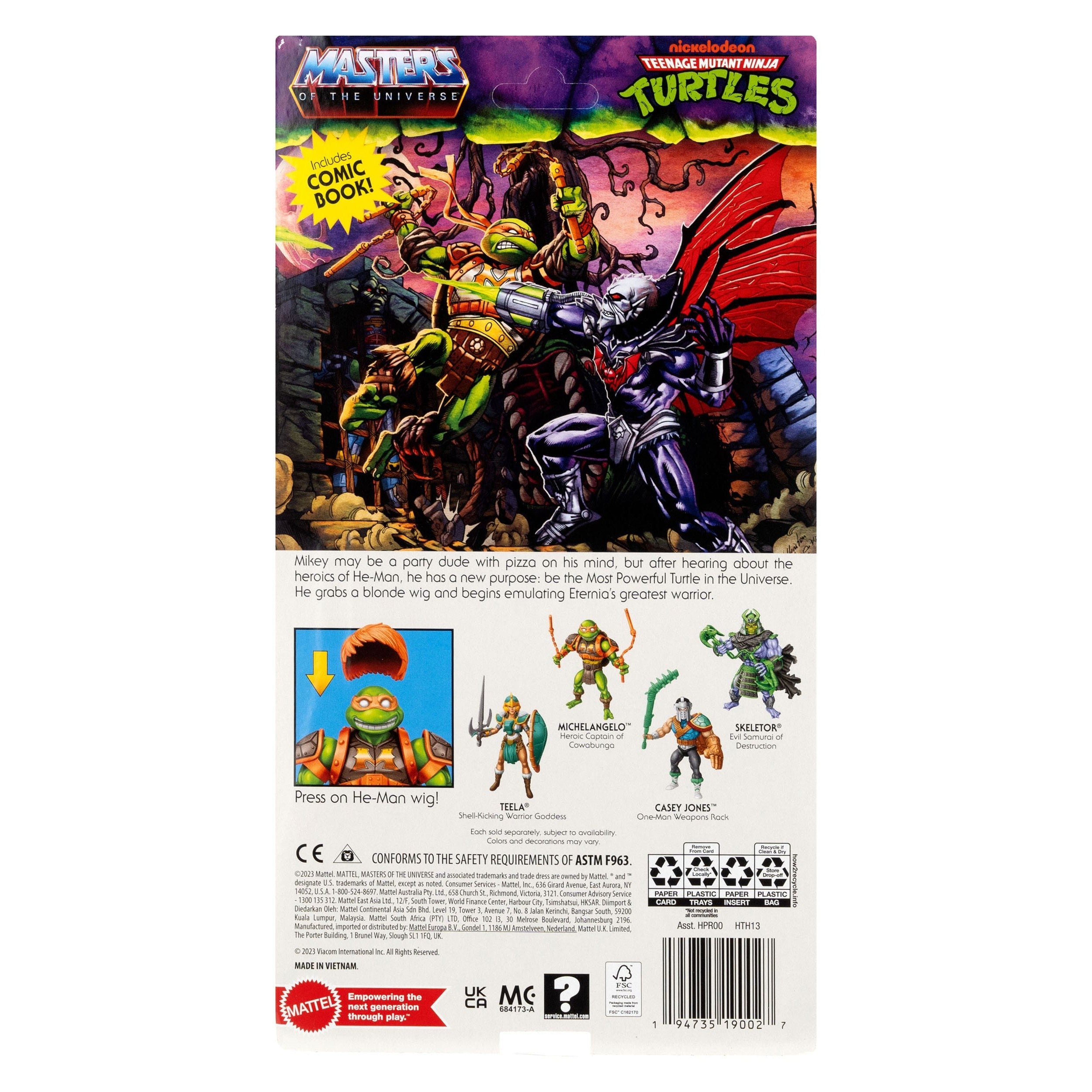 MOTU x TMNT Turtles of Grayskull: Michelangelo-Actionfiguren-Mattel-Mighty Underground