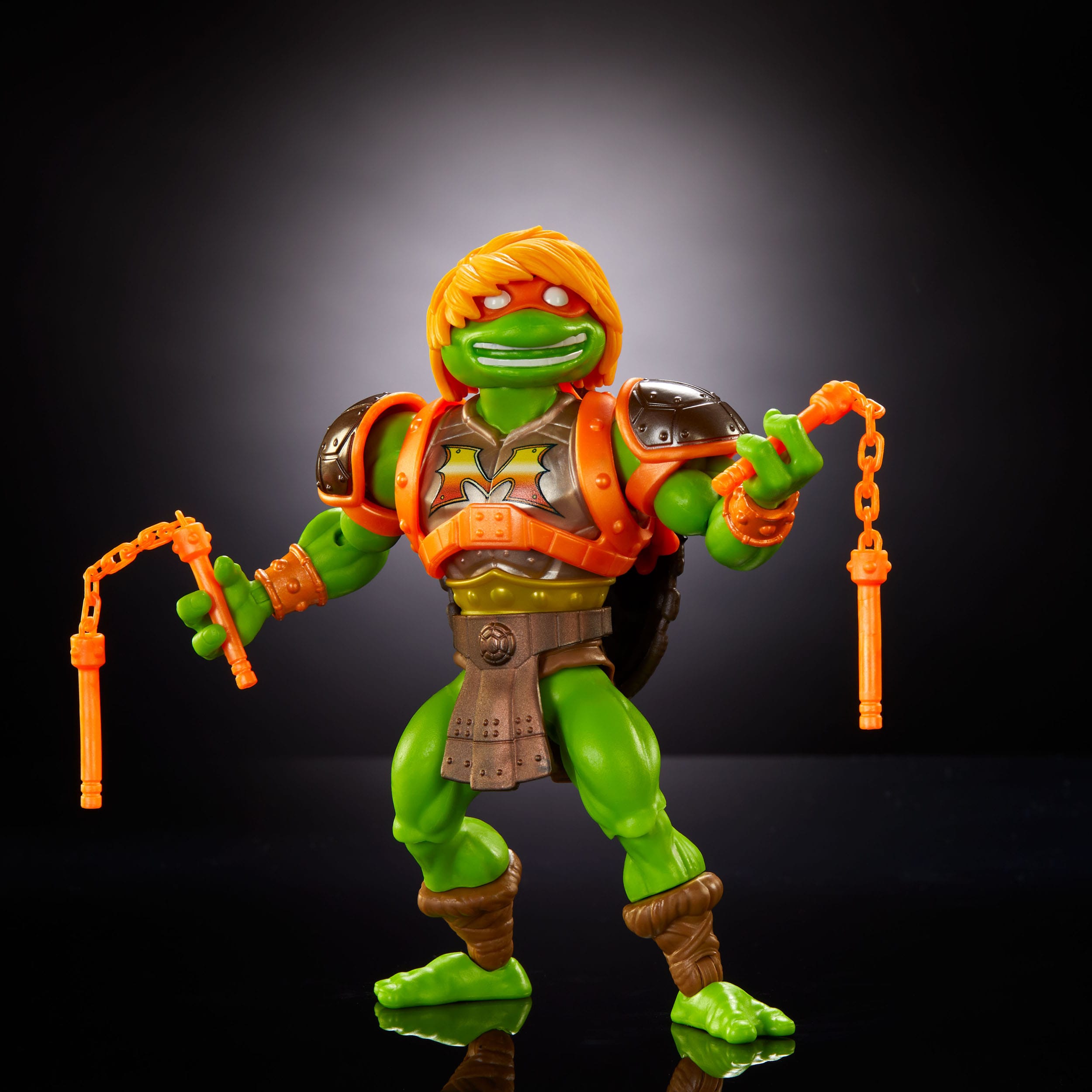 MOTU x TMNT Turtles of Grayskull: Michelangelo-Actionfiguren-Mattel-Mighty Underground