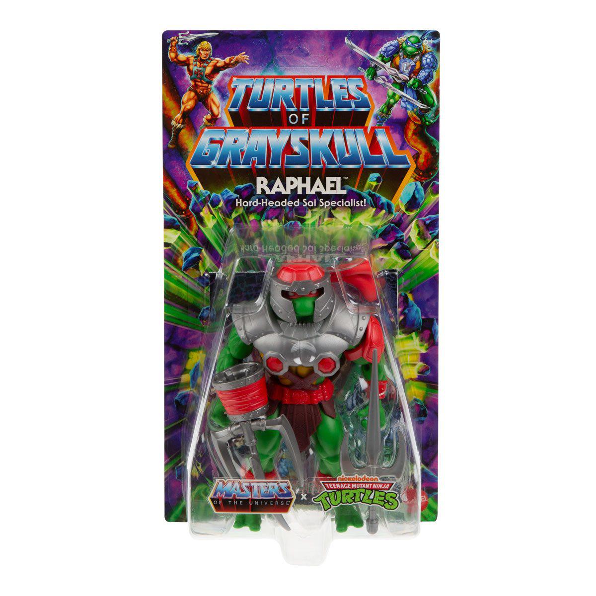 MOTU x TMNT Turtles of Grayskull: Raphael (US-Karte)-Actionfiguren-Mattel-Mighty Underground