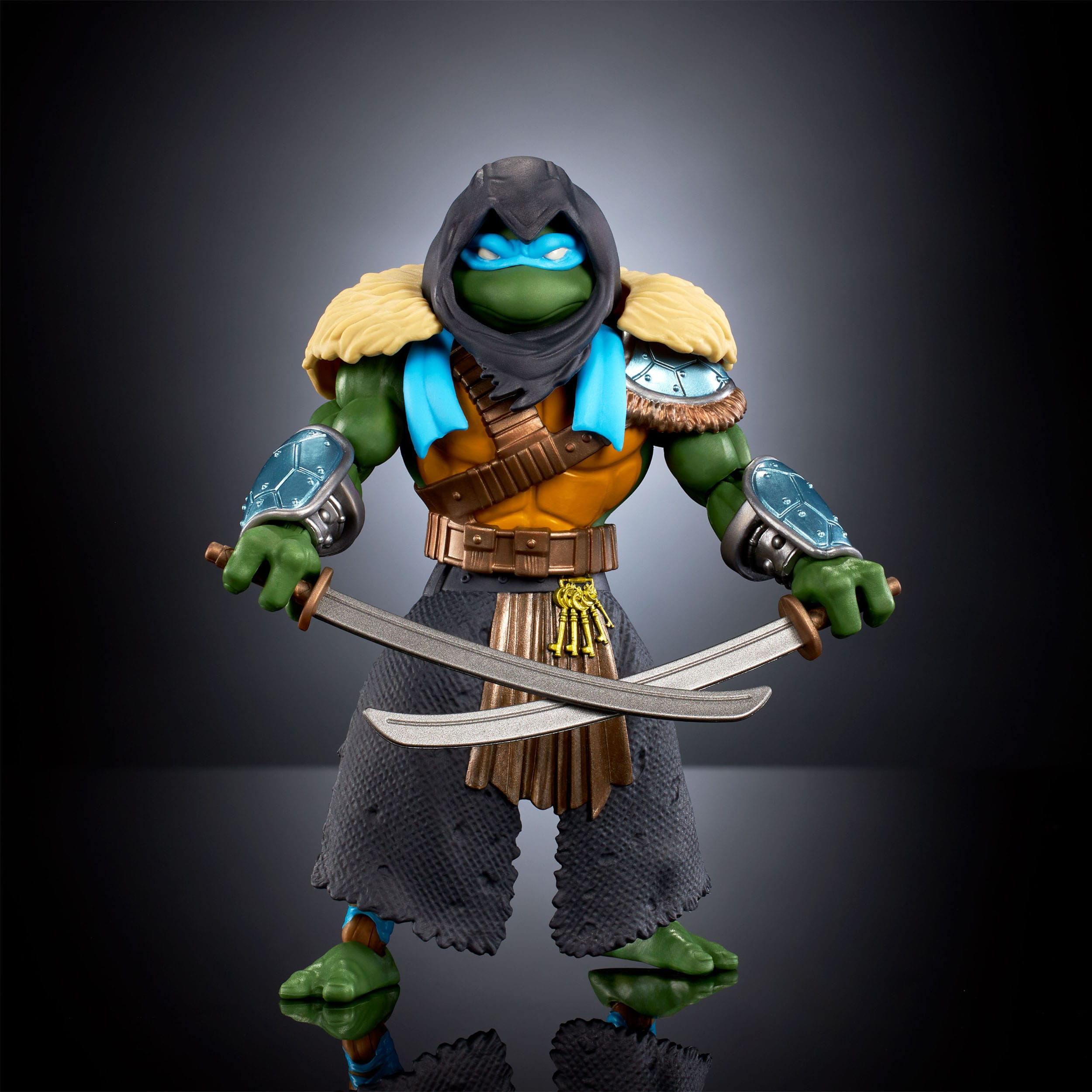 MOTU x TMNT Turtles of Grayskull: Stealth Armor Leonardo-Actionfiguren-Mattel-Mighty Underground