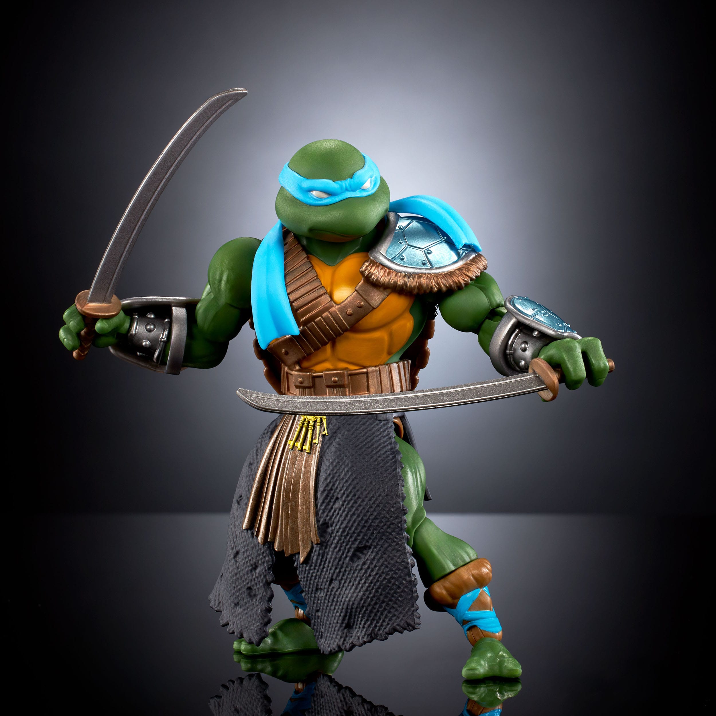 MOTU x TMNT Turtles of Grayskull: Stealth Armor Leonardo-Actionfiguren-Mattel-Mighty Underground