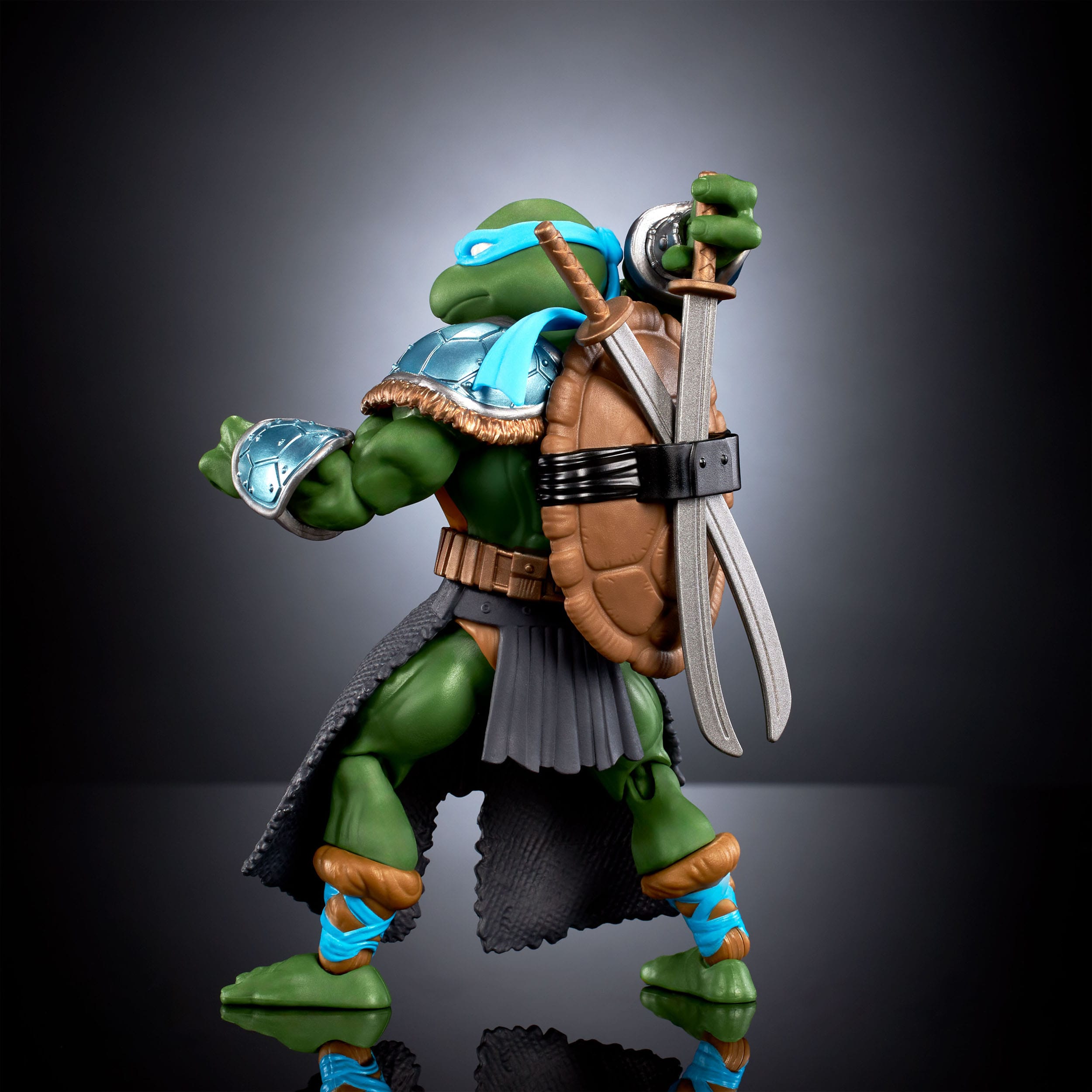 MOTU x TMNT Turtles of Grayskull: Stealth Armor Leonardo-Actionfiguren-Mattel-Mighty Underground