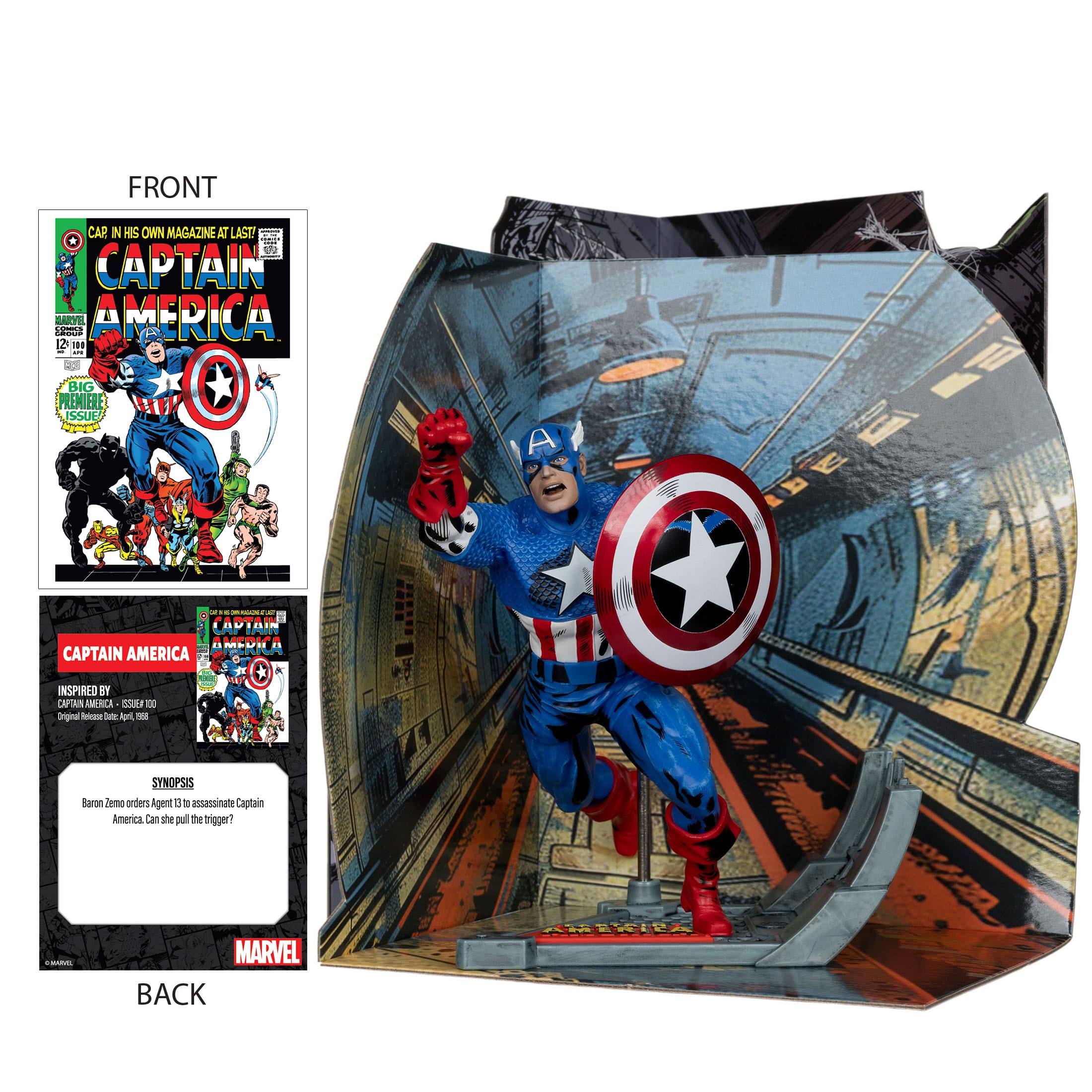 Marvel Collection: Captain America (Captain America #100) - 1:10 Statue-Statue-McFarlane Toys-Mighty Underground