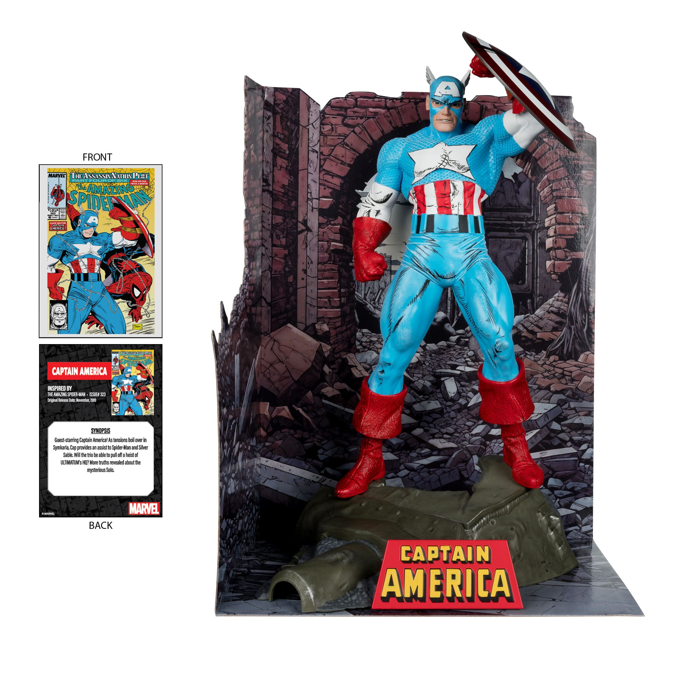 Marvel Collection: Captain America (The Amazing Spider-Man #323) - 30 cm Statue-Statue-McFarlane Toys-Mighty Underground