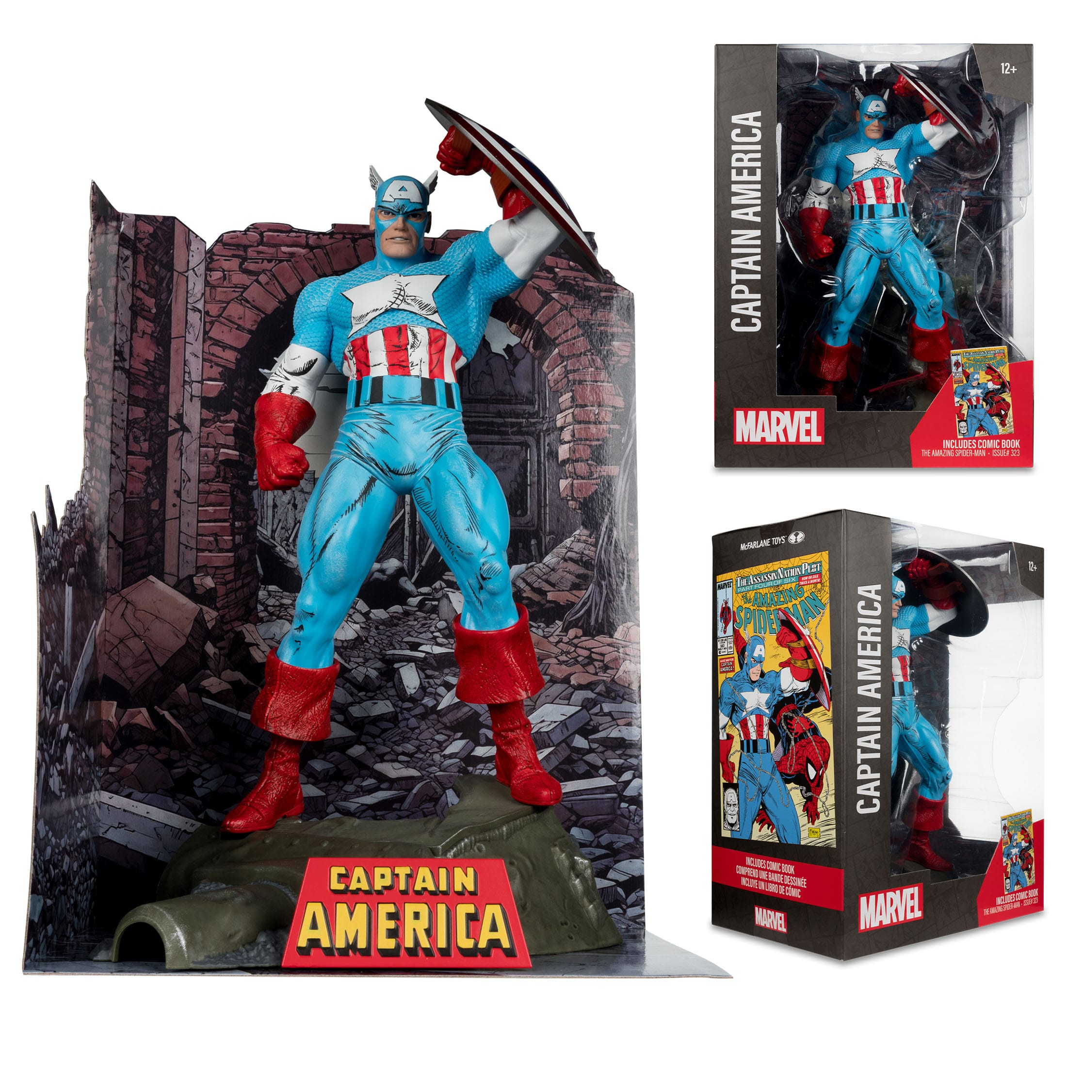 Marvel Collection: Captain America (The Amazing Spider-Man #323) - 30 cm Statue-Statue-McFarlane Toys-Mighty Underground