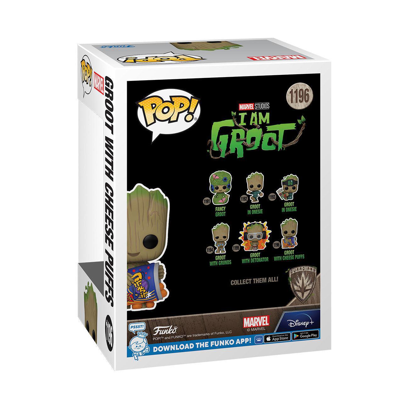 Marvel: Groot with Cheese Puffs - Pop #1196-POP! + Funkos-Funko-Mighty Underground