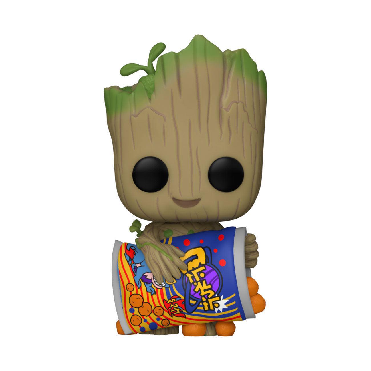 Marvel: Groot with Cheese Puffs - Pop #1196-POP! + Funkos-Funko-Mighty Underground