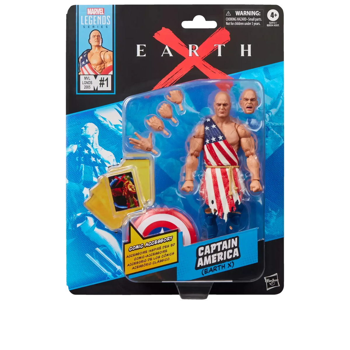 Marvel Legends: Captain America Earth X Action (Mini Comics)-Actionfiguren-Hasbro-Mighty Underground