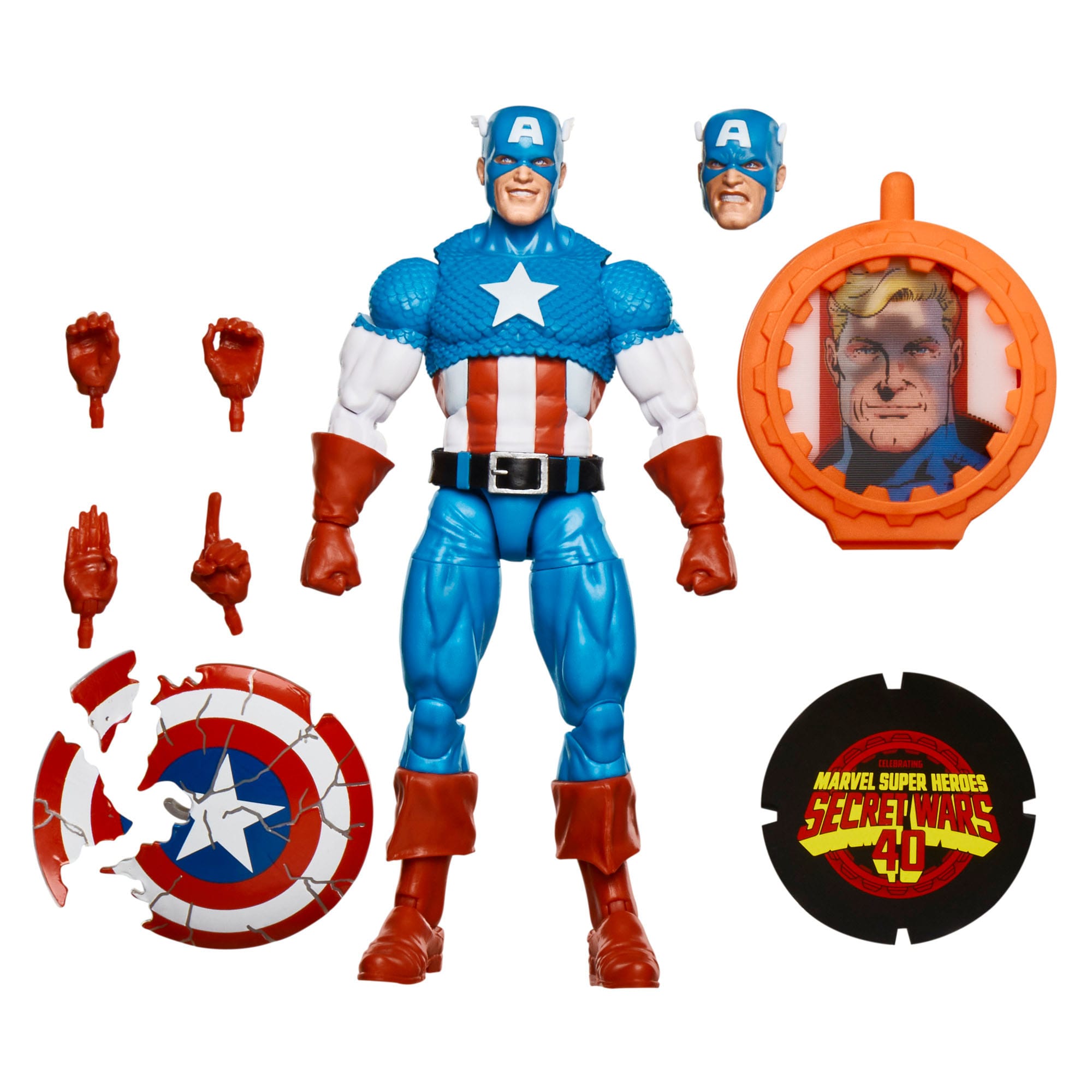 Marvel Legends: Captain America (Secret Wars, Retro)-Actionfiguren-Hasbro-Mighty Underground