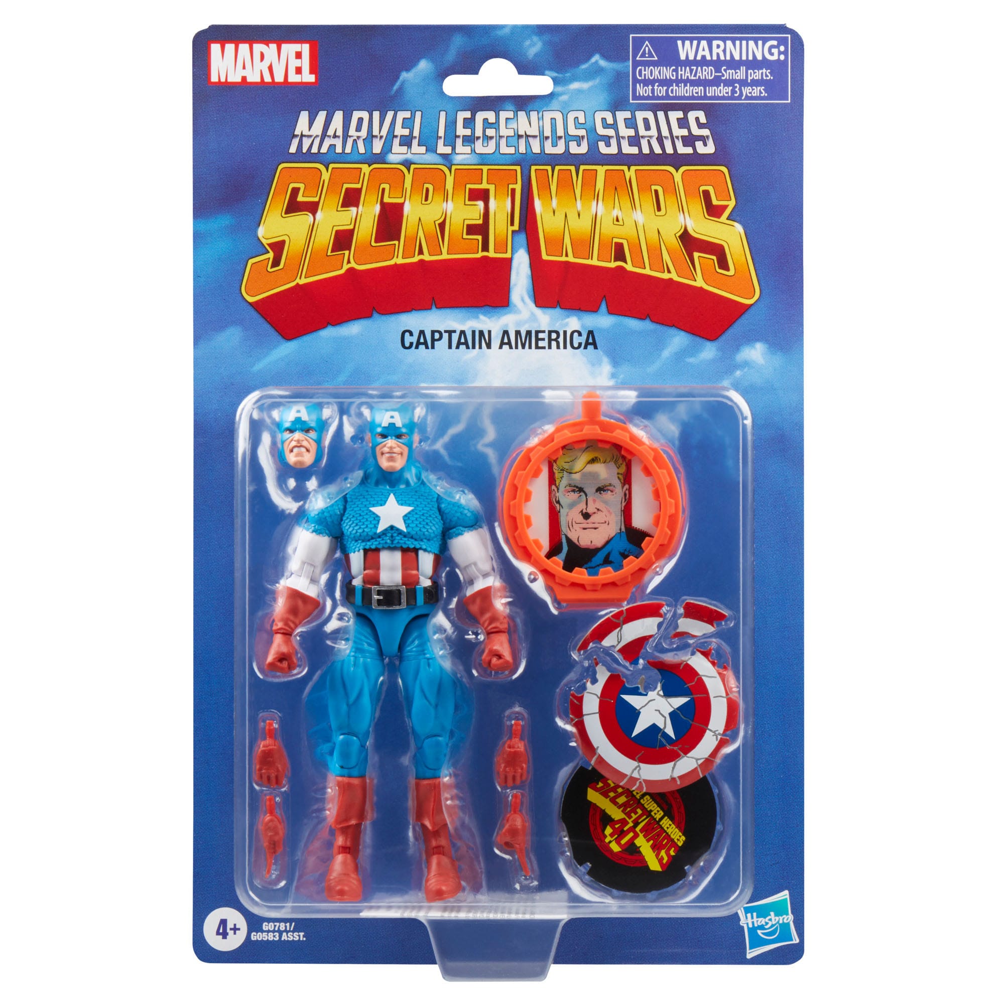 Marvel Legends: Captain America (Secret Wars, Retro)-Actionfiguren-Hasbro-Mighty Underground