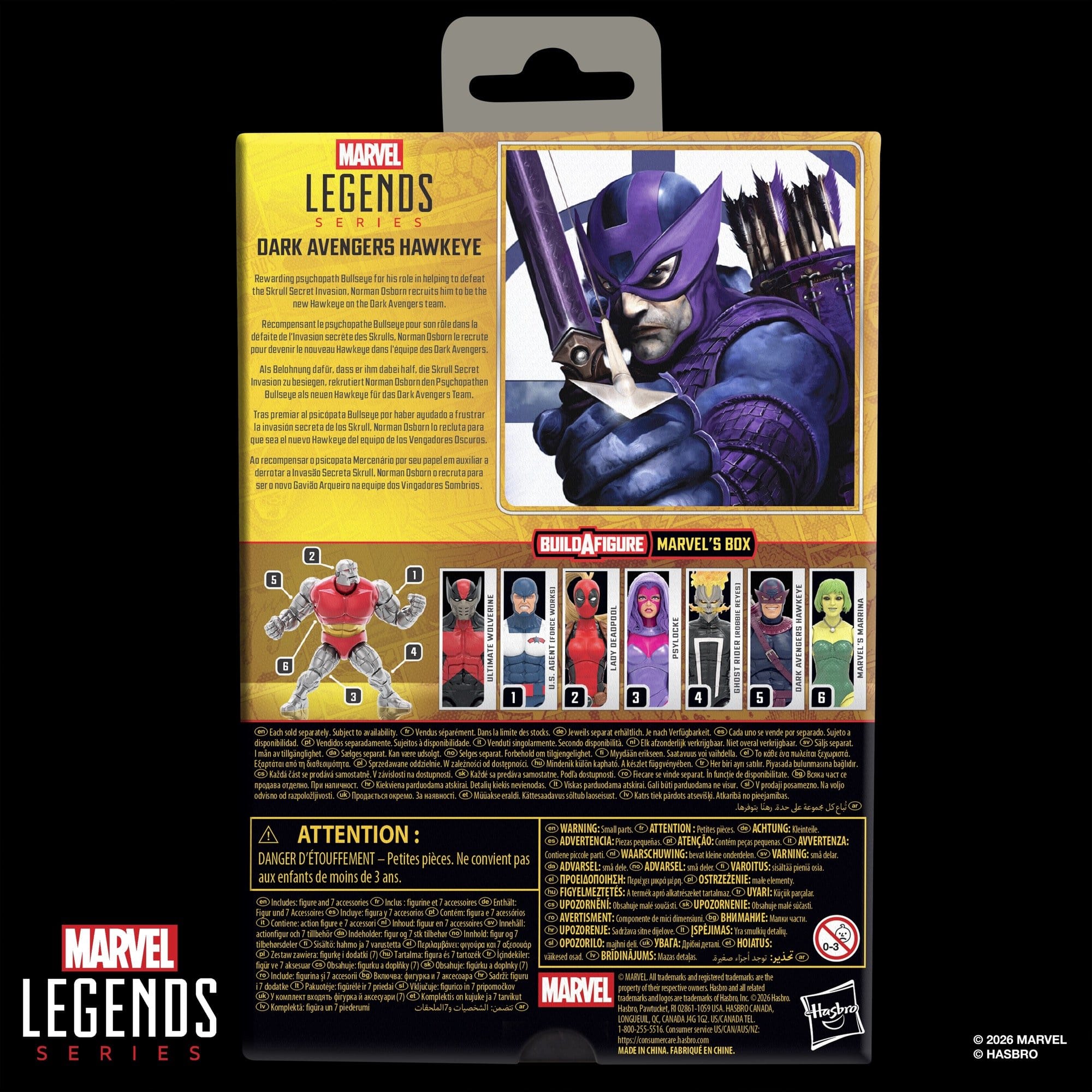 Marvel Legends: Dark Avengers Hawkeye (BAF: Marvel's Box)-Actionfiguren-Hasbro-Mighty Underground