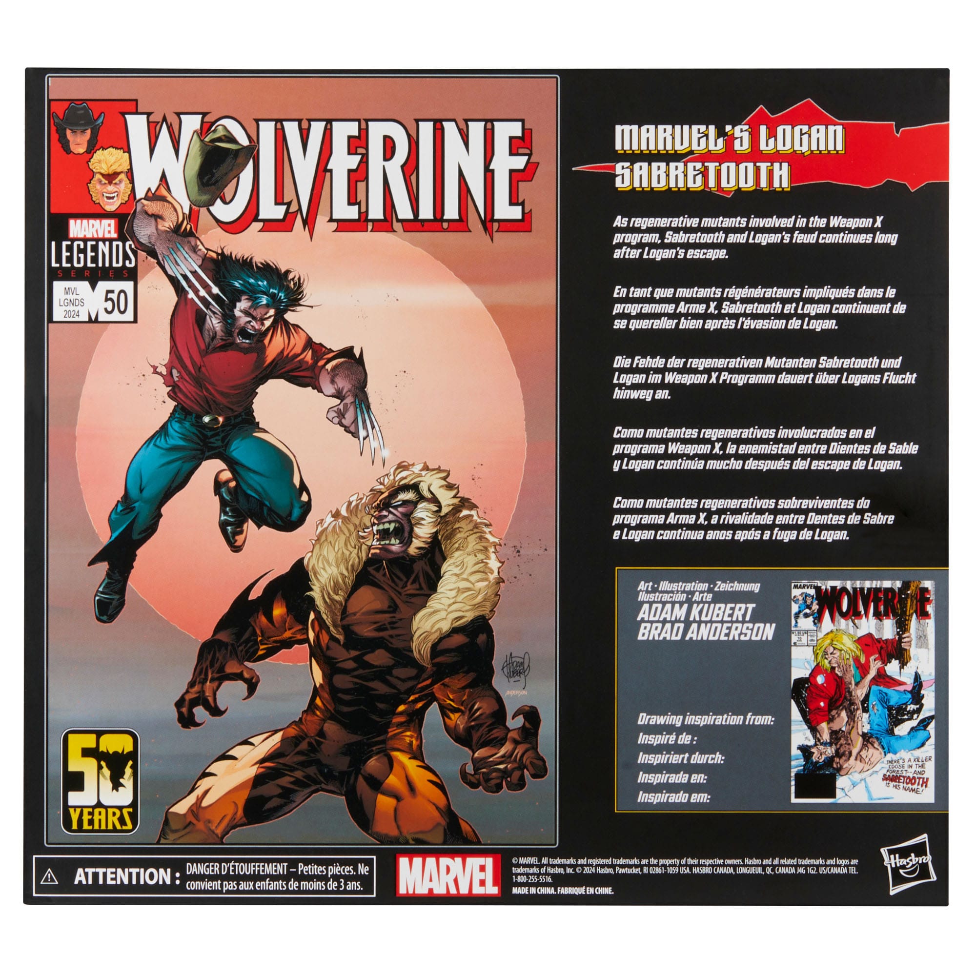 Marvel Legends: Marvel's Logan & Sabretooth (Wolverine 50th Anniversary) 2-Pack-Actionfiguren-Hasbro-Mighty Underground