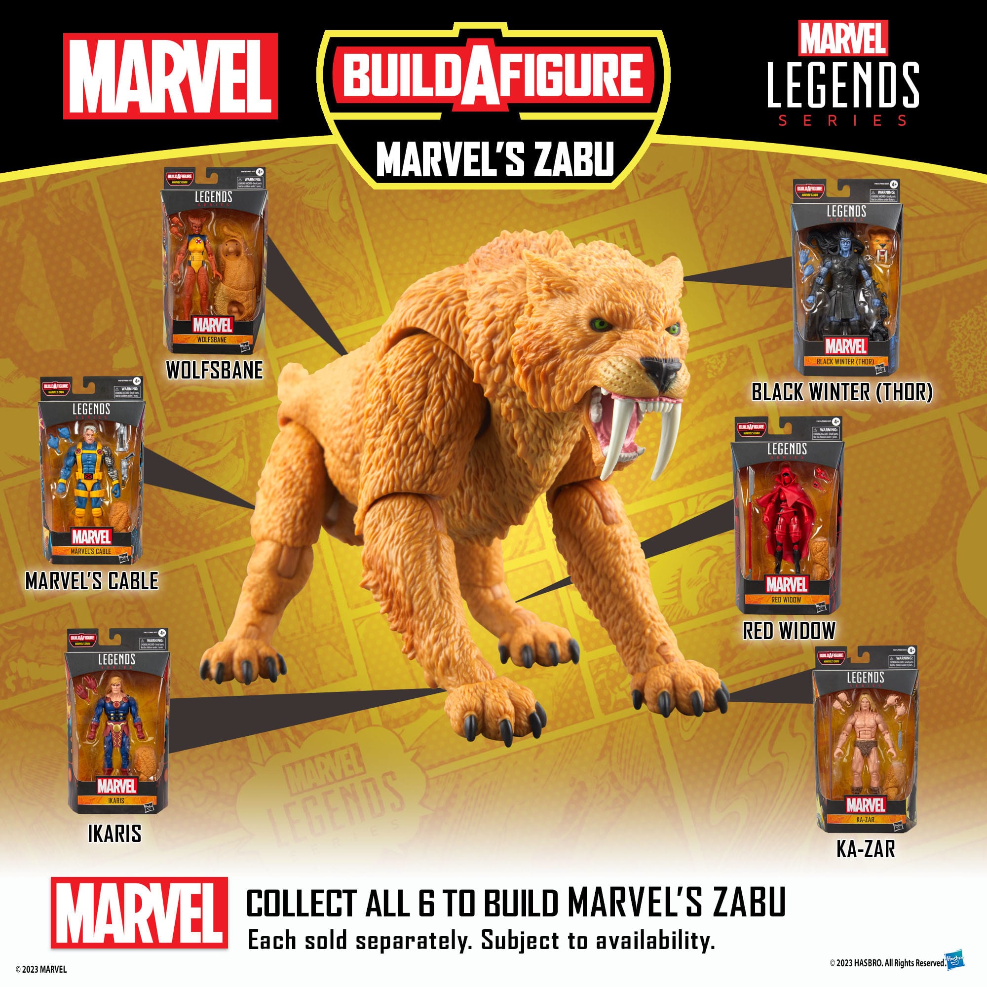 Marvel Legends: Marvel's Zabu BAF Wave-Actionfiguren-Hasbro-Mighty Underground