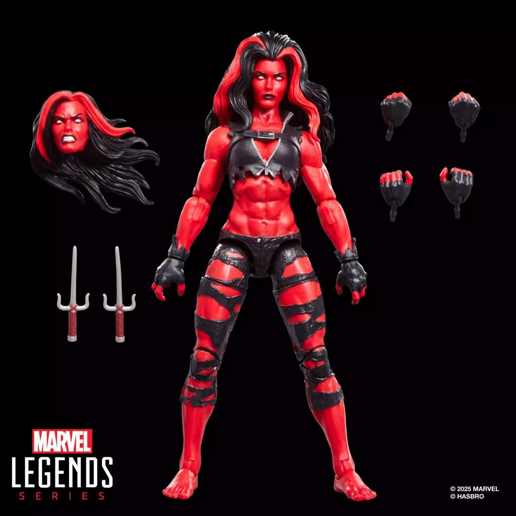 Red Nine Marvel Marvel Legends: Red She-Hulk | Mighty Underground