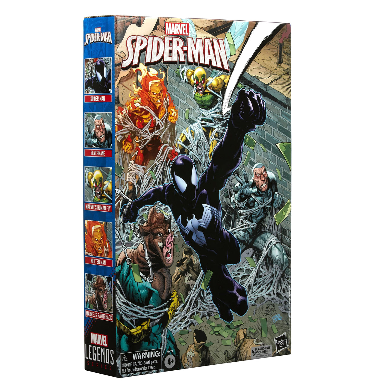 Marvel Legends: Spider-Man, Silvermane, Human Fly, Molten Man, Razorba ...