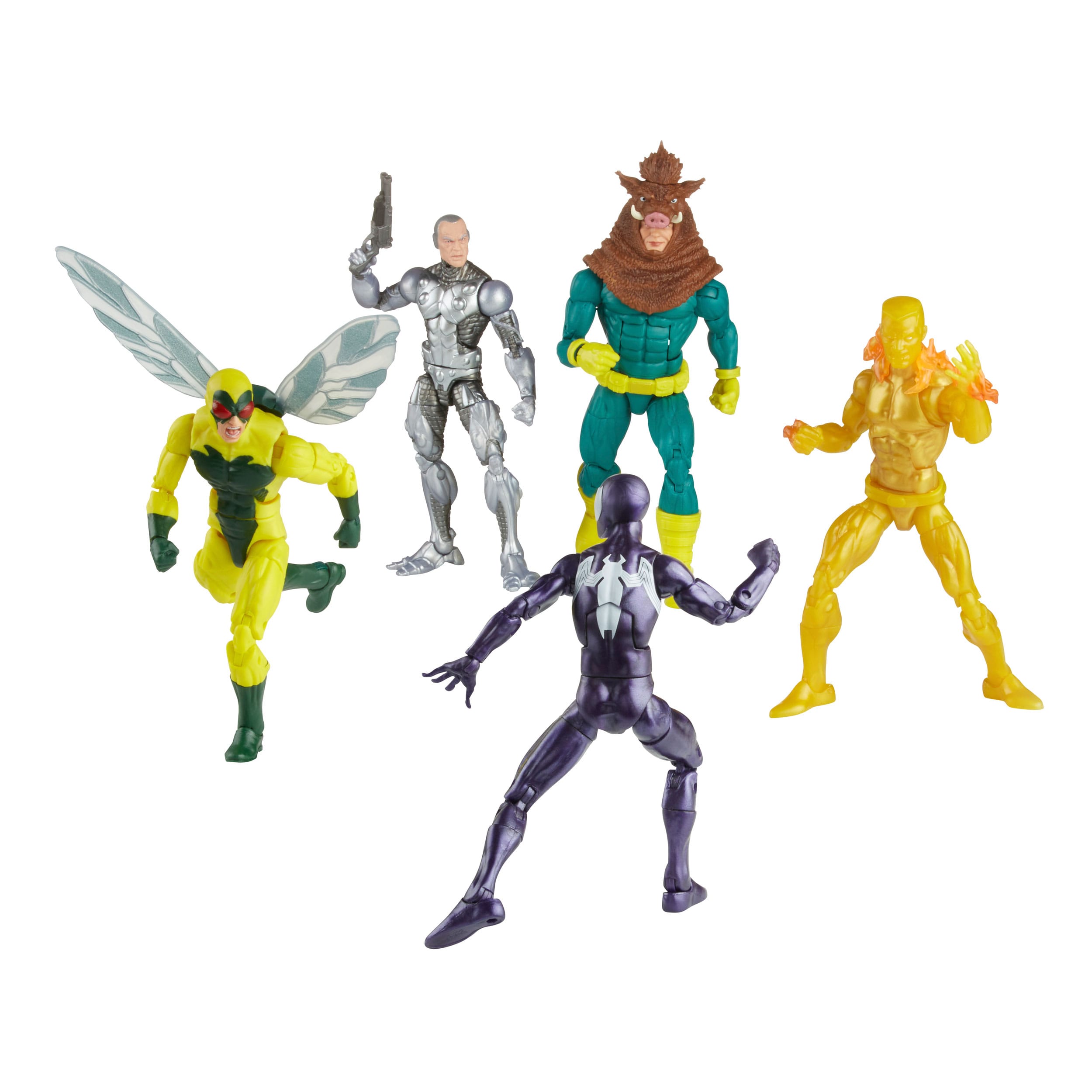 Marvel Legends: Spider-Man, Silvermane, Human Fly, Molten Man, Razorback - 5-Pack-Actionfiguren-Hasbro-Mighty Underground