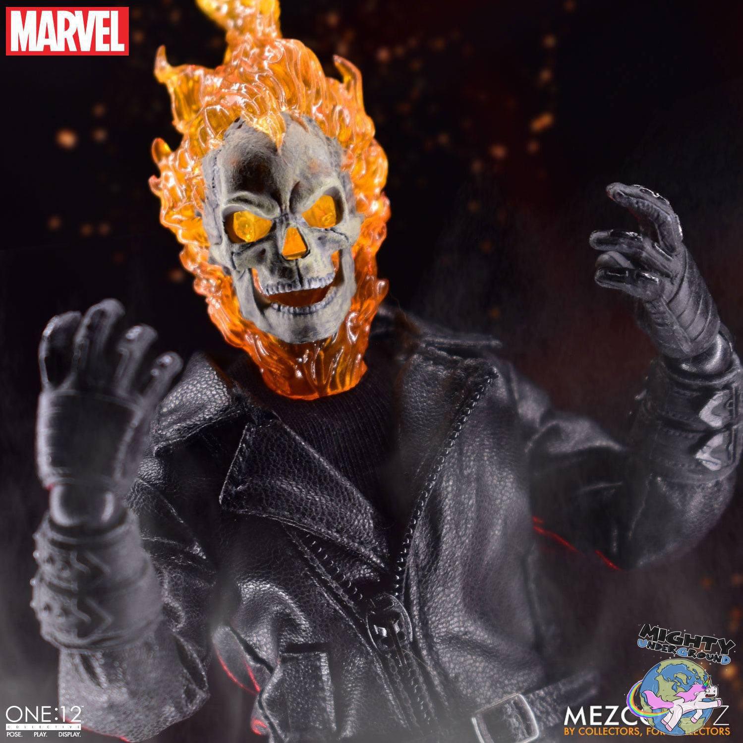 Marvel Universe: Ghost Rider & Hell Cycle - 1:12 VORBESTELLUNG!-Actionfiguren-Mezco Toys-Mighty Underground