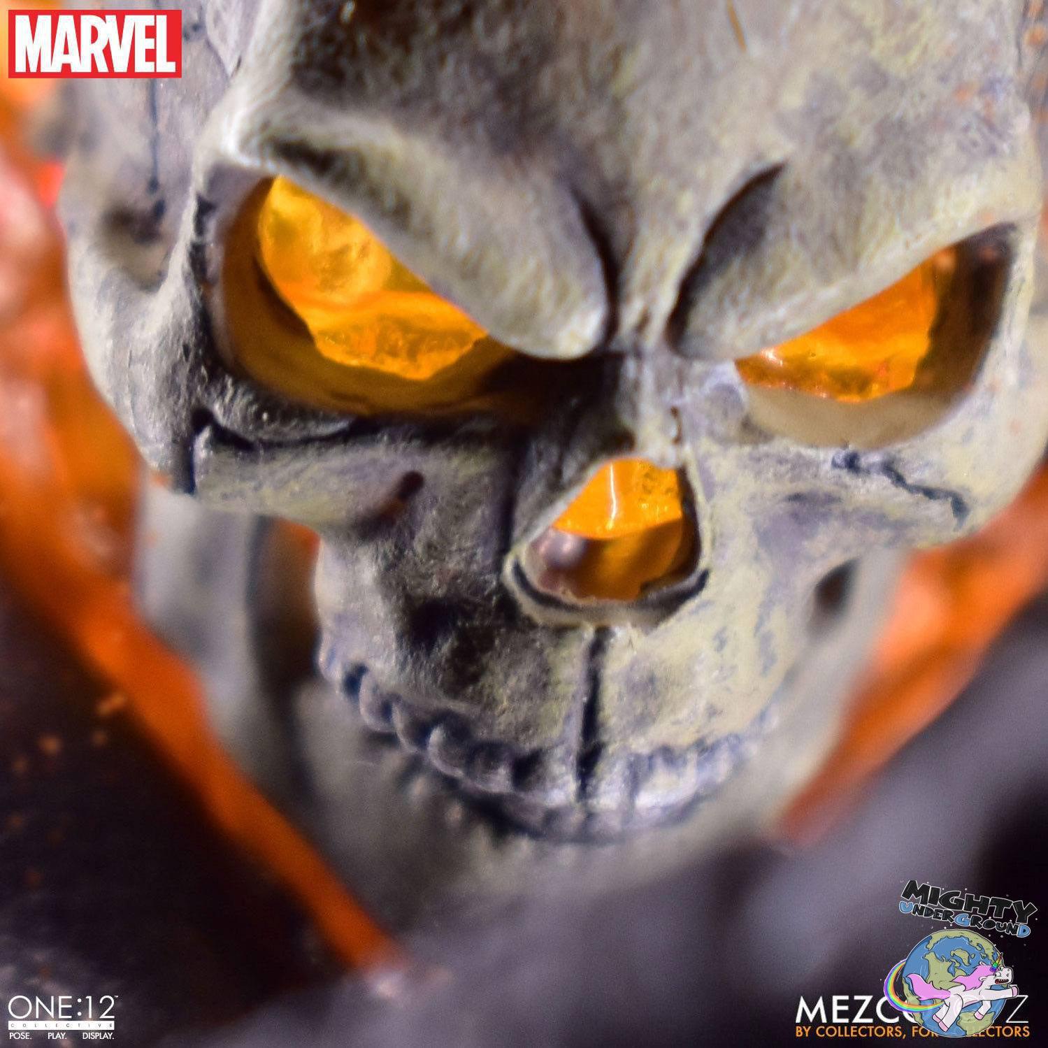 Marvel Universe: Ghost Rider & Hell Cycle - 1:12 VORBESTELLUNG!-Actionfiguren-Mezco Toys-Mighty Underground