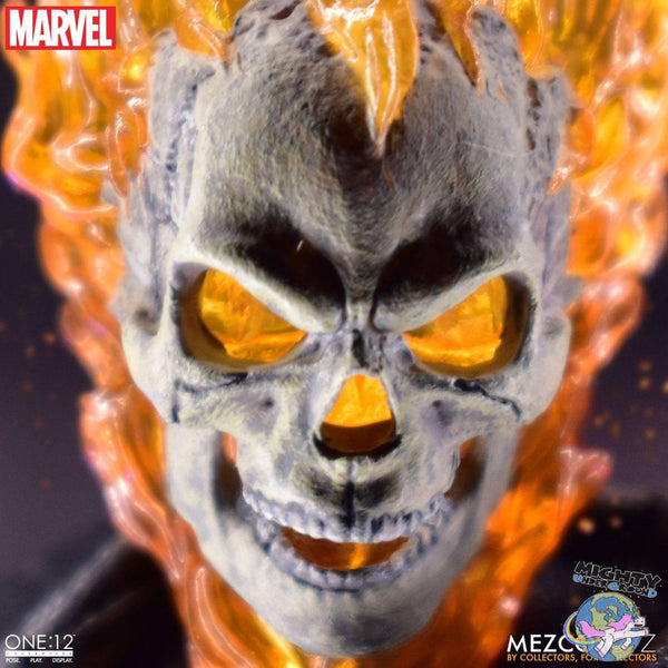 Marvel Universe: Ghost Rider & Hell Cycle - 1:12 VORBESTELLUNG!-Actionfiguren-Mezco Toys-Mighty Underground