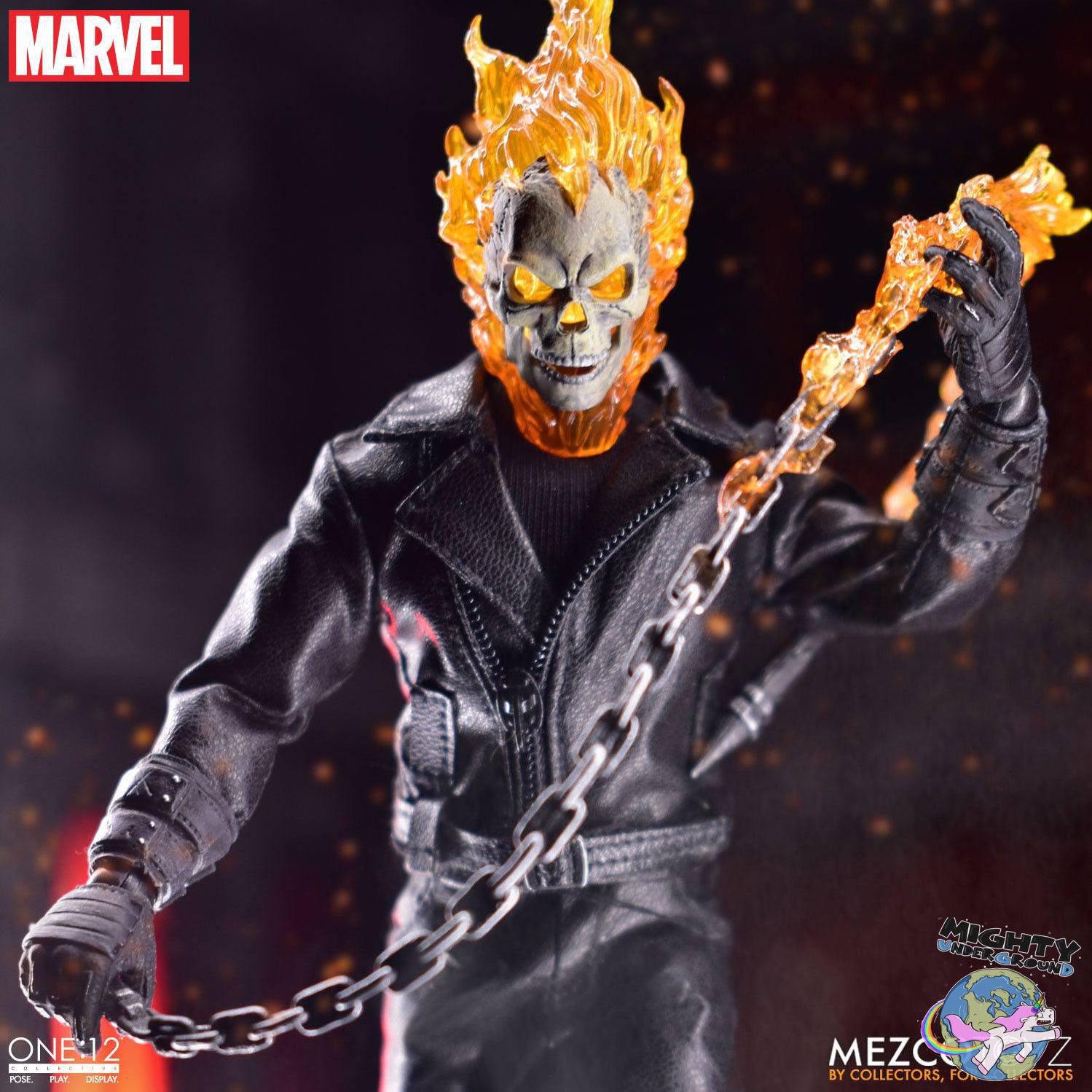 Marvel Universe: Ghost Rider & Hell Cycle - 1:12 VORBESTELLUNG!-Actionfiguren-Mezco Toys-Mighty Underground