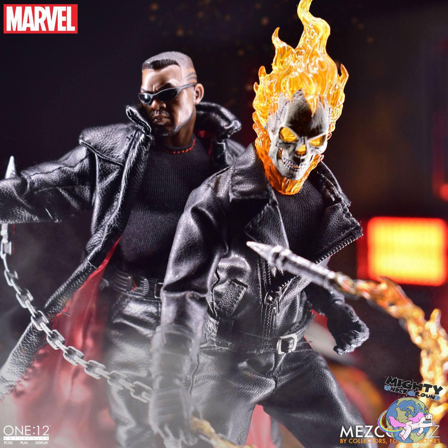 Marvel Universe: Ghost Rider & Hell Cycle - 1:12 VORBESTELLUNG!-Actionfiguren-Mezco Toys-Mighty Underground