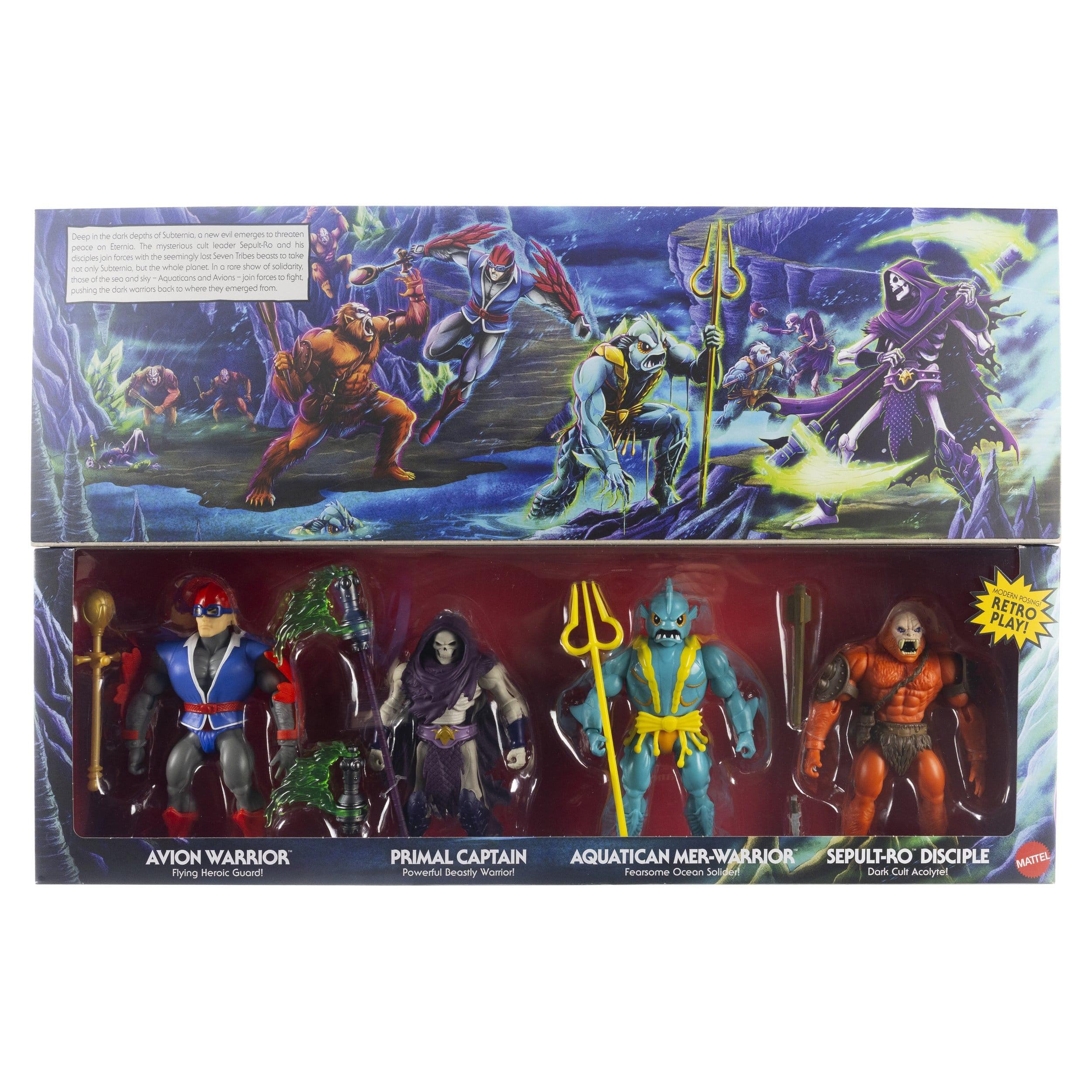 Masters of the Universe Origins: Battle for Subternia - 4-Pack-Actionfiguren-Mattel-Mighty Underground