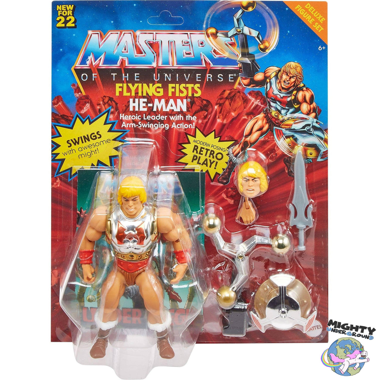 Masters of the Universe Origins Deluxe: Flying Fist He-Man-Actionfiguren-Mattel-Mighty Underground