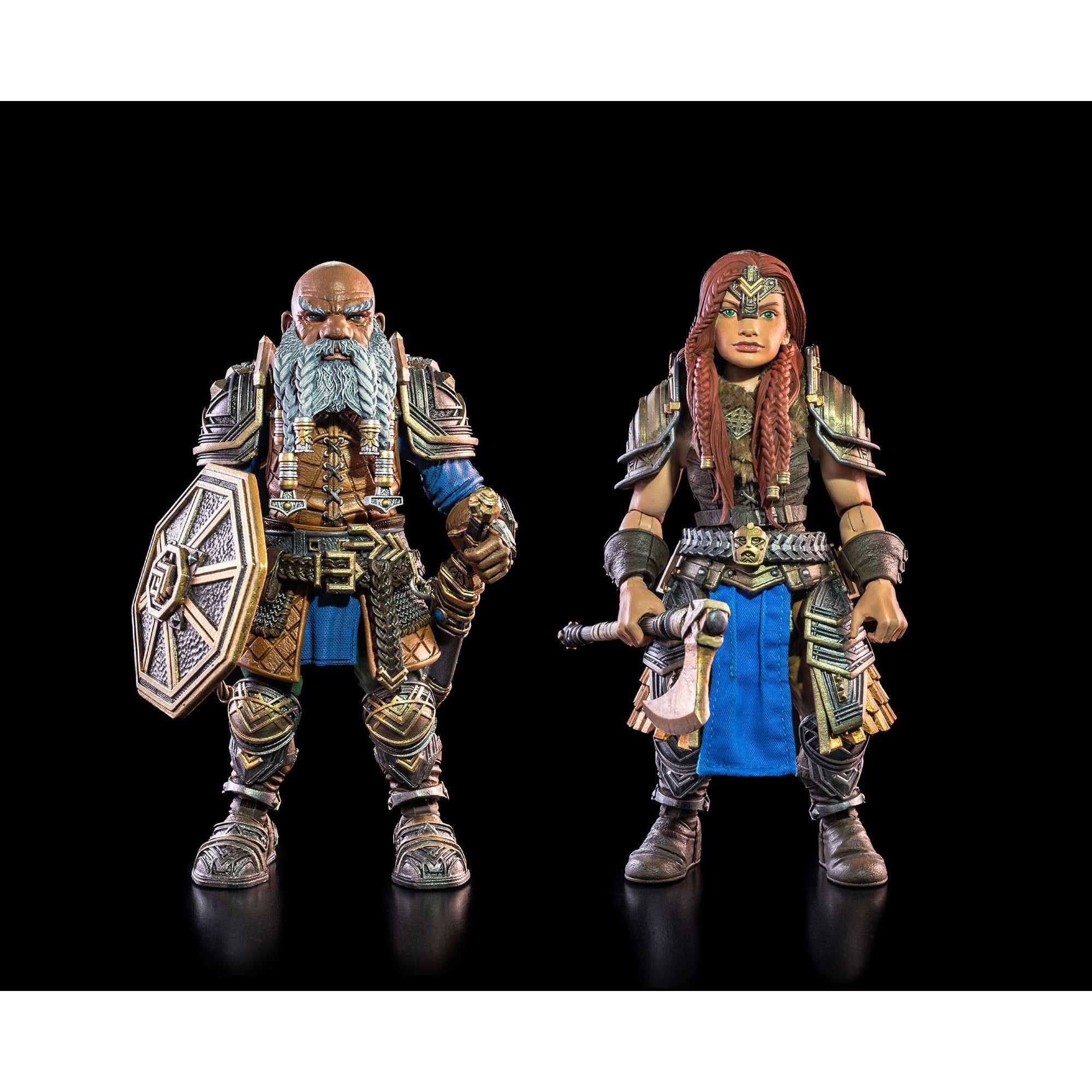 Mythic Legions: Exiles from under the mountain (Dwarf 2-Pack)-Actionfiguren-Four Horsemen Toy Design-Mighty Underground