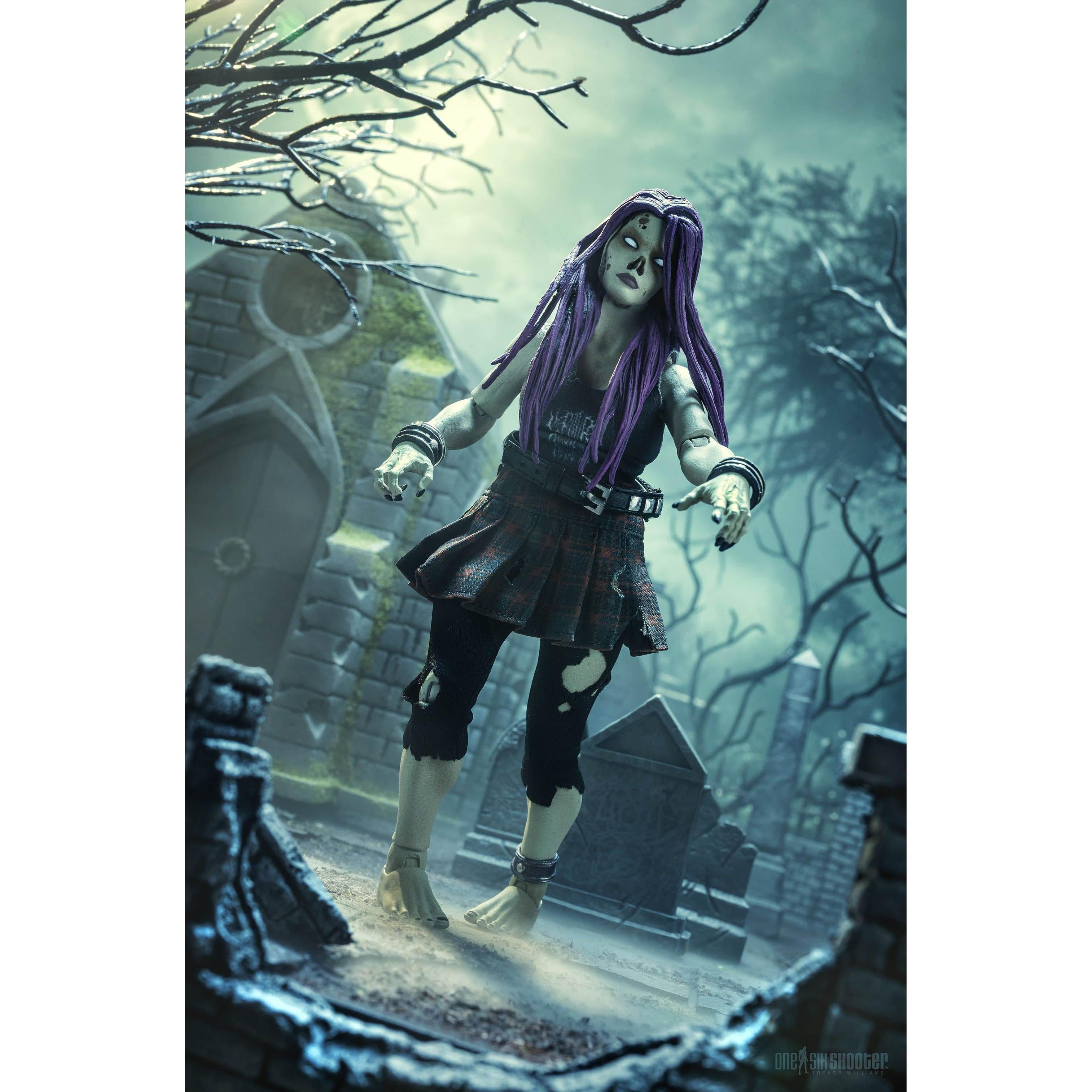 Mythic Legions Graveyard Zombies: Rocker Zombie (Female)-Actionfiguren-Four Horsemen Toy Design-Mighty Underground