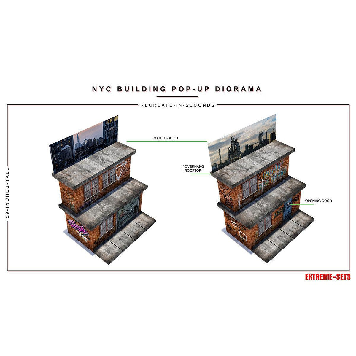 NYC Building Pop-Up - Diorama - 1/12-Actionfiguren-Extreme Sets-Mighty Underground