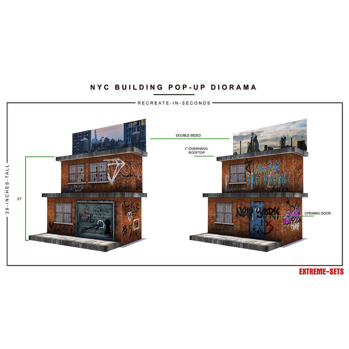 NYC Building Pop-Up - Diorama - 1/12-Actionfiguren-Extreme Sets-Mighty Underground