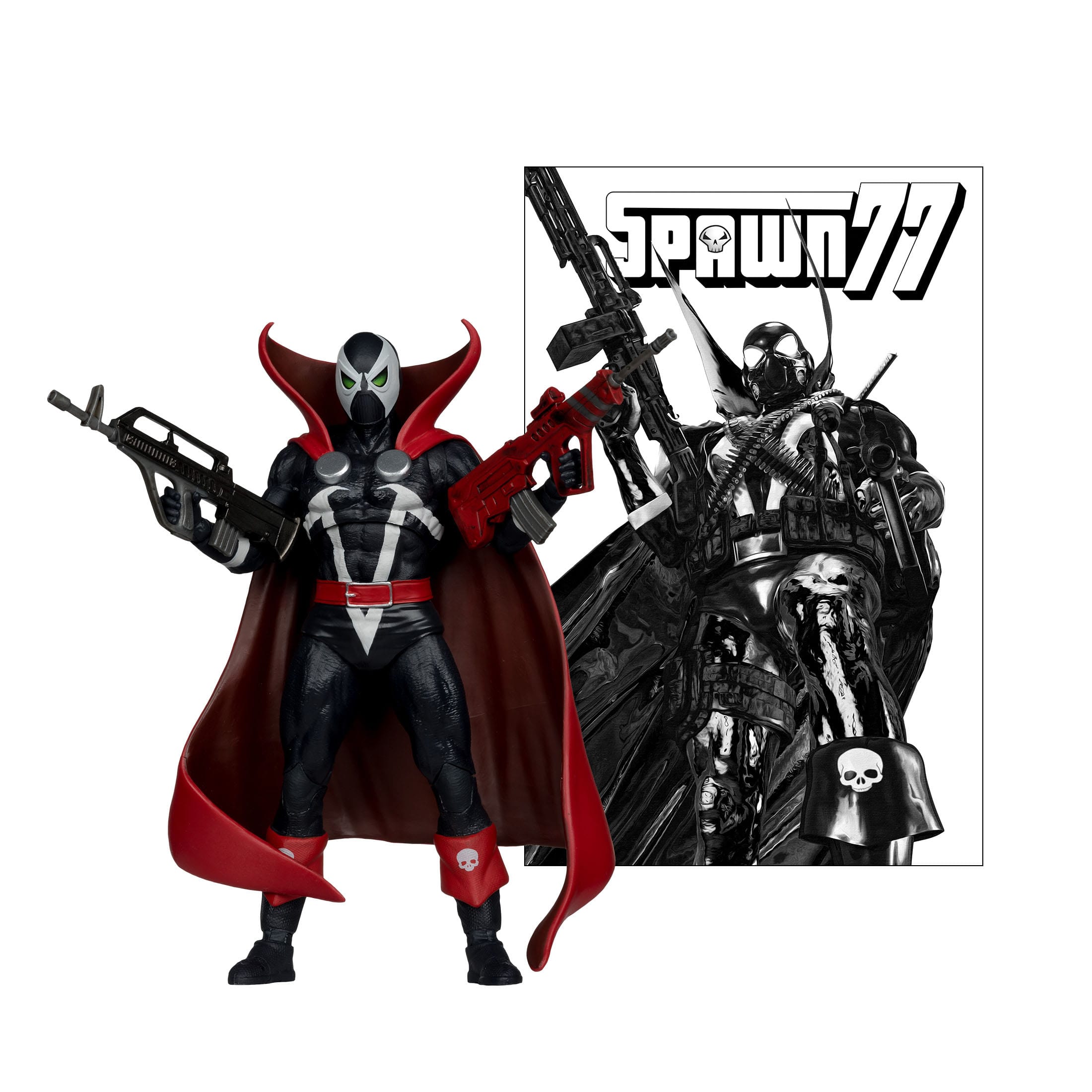 Page Punchers: Spawn 1977 Red and Black (Red Platinum Edition) - Actionfiguren & Comic-Actionfiguren-McFarlane Toys-Mighty Underground