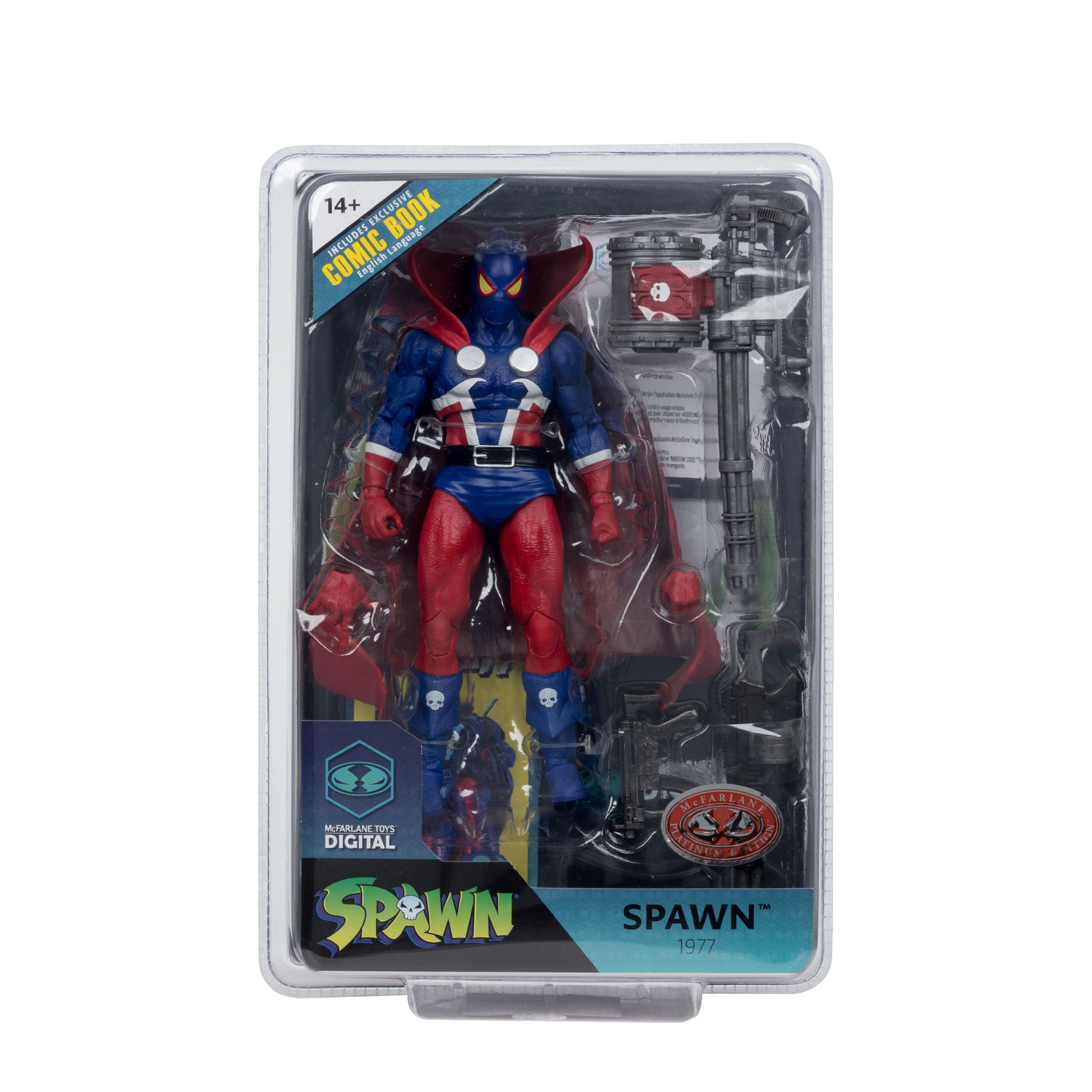 Page Punchers: Spawn 1977 Red and Blue (Red Platinum Edition) - Actionfiguren & Comic-Actionfiguren-McFarlane Toys-Mighty Underground