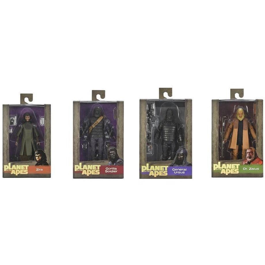 Planet of the Apes: Dr. Zaius, Zira, General Ursus, Gorilla Soldier (Legacy Series) - 4er-Set-Actionfiguren-NECA-Mighty Underground